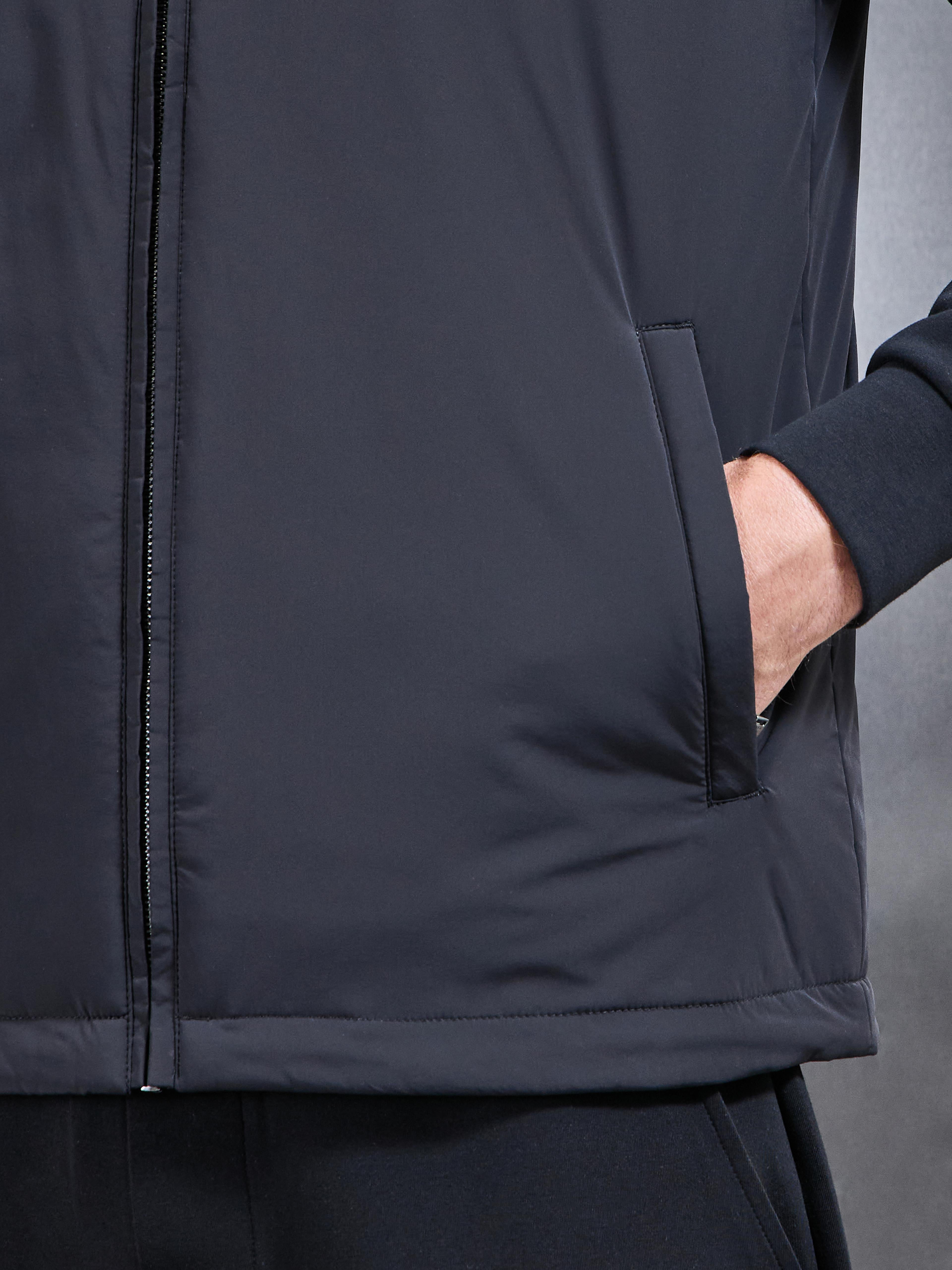 Padded Shell Gilet in Black