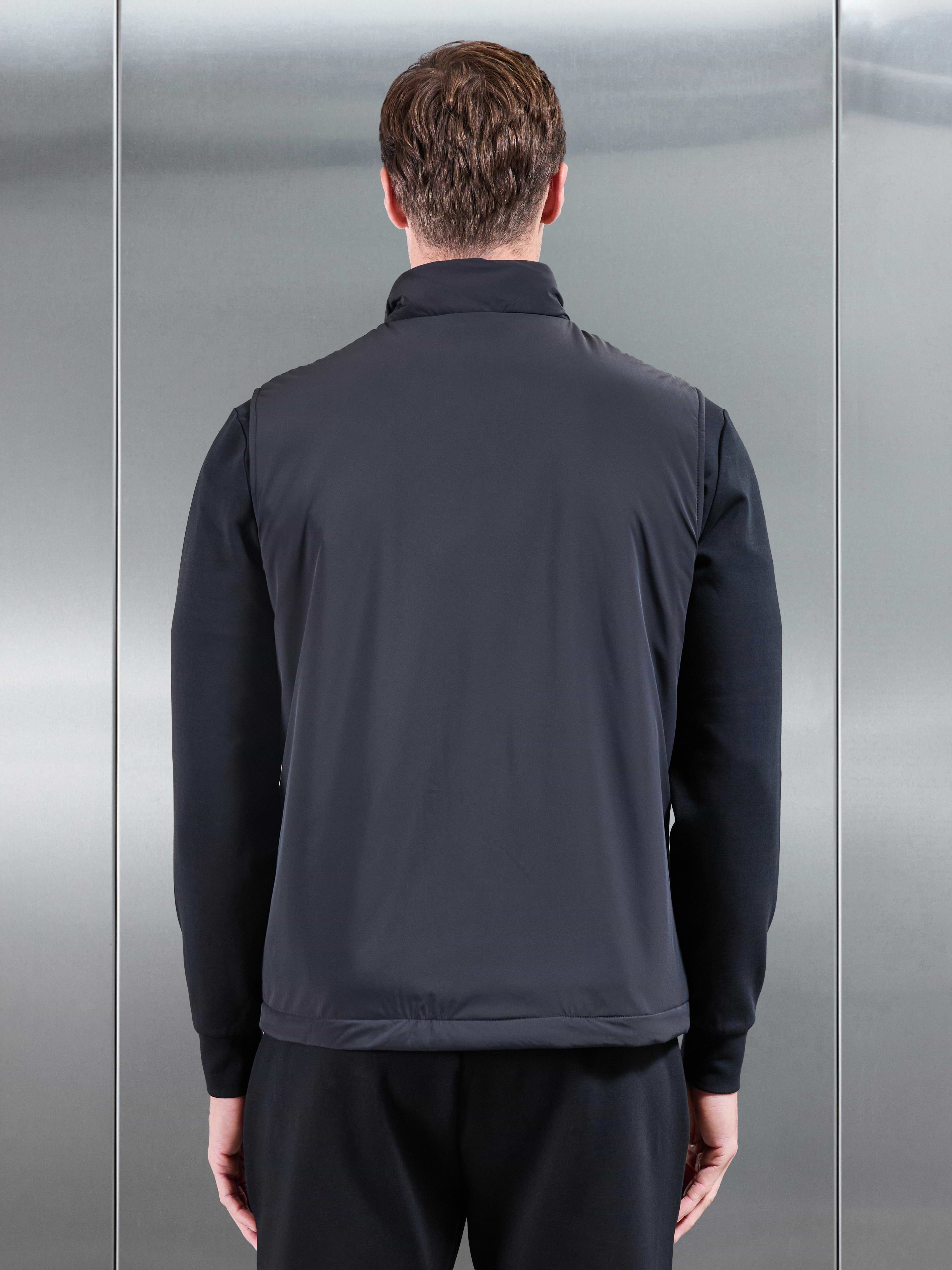 Padded Shell Gilet in Black