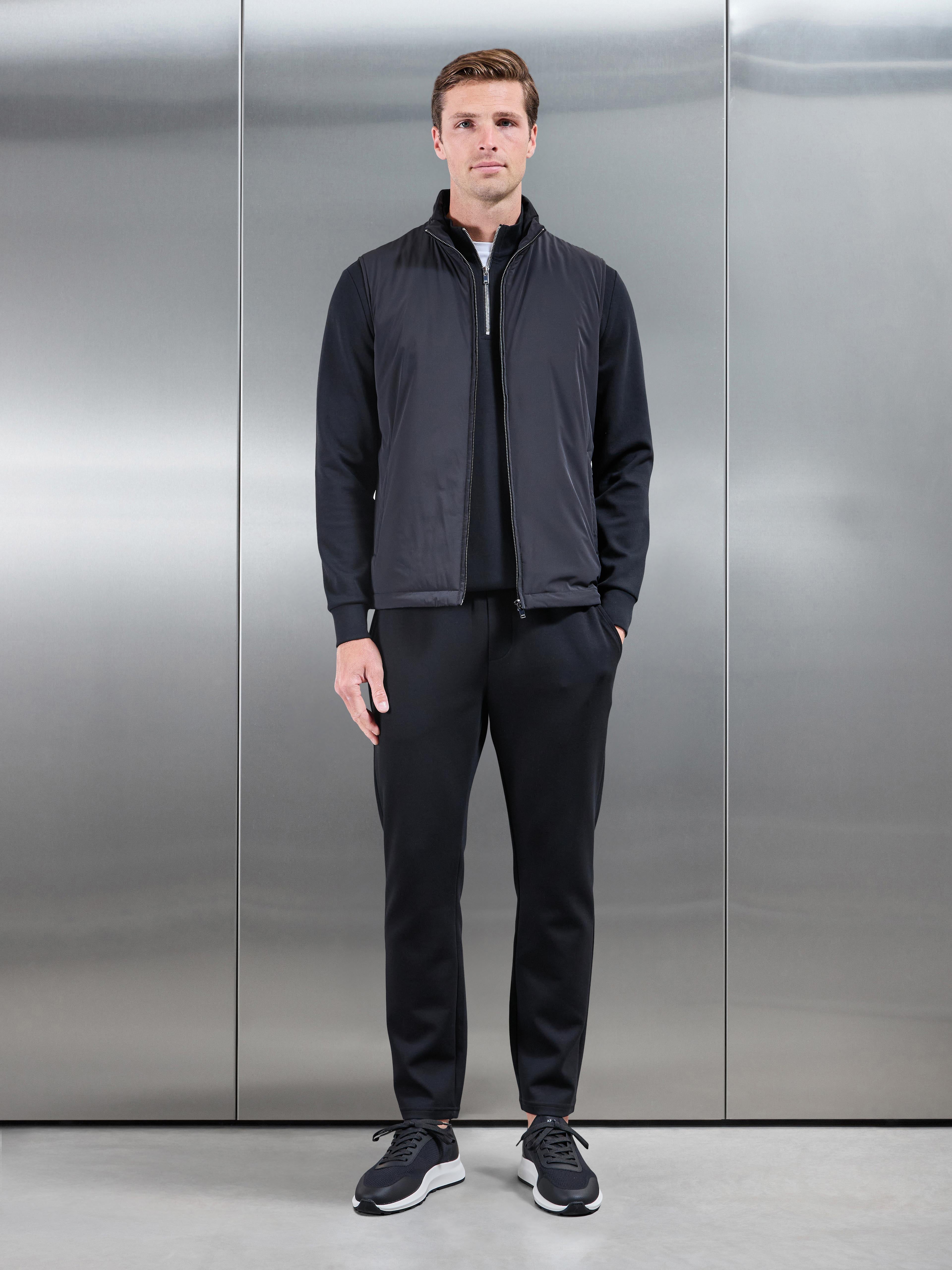 Padded Shell Gilet in Black