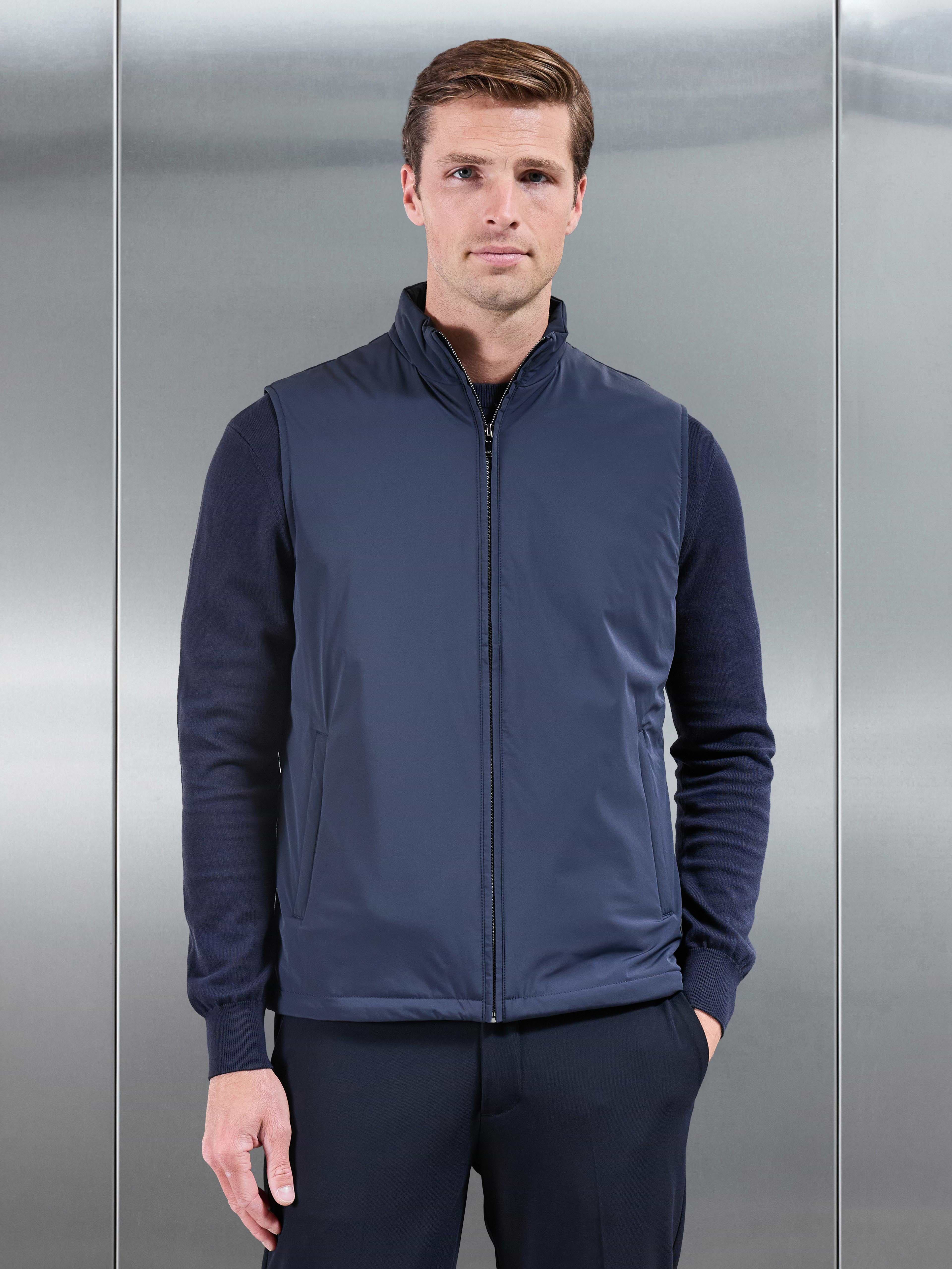 Padded Shell Gilet in Navy
