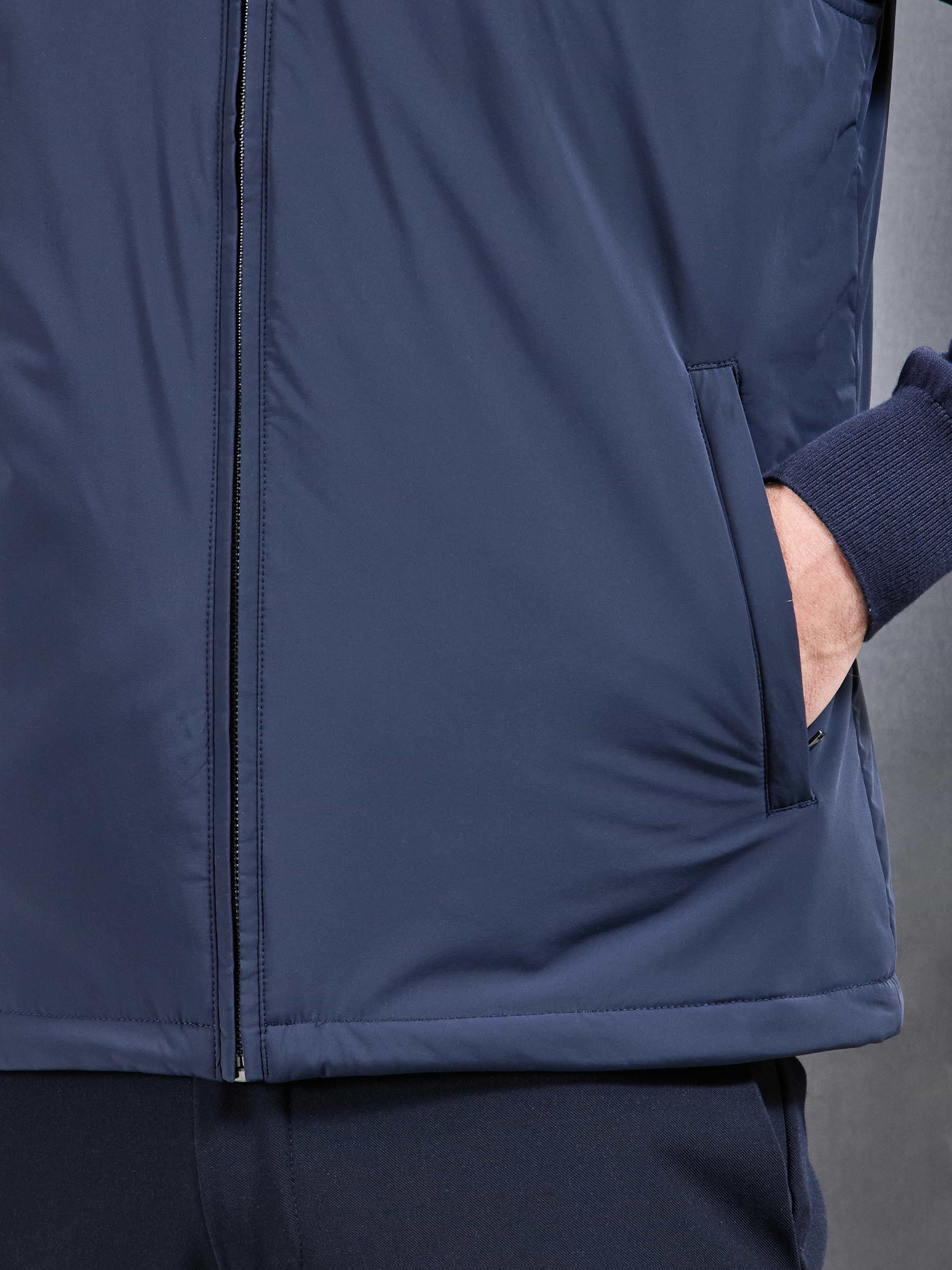 Padded Shell Gilet in Navy