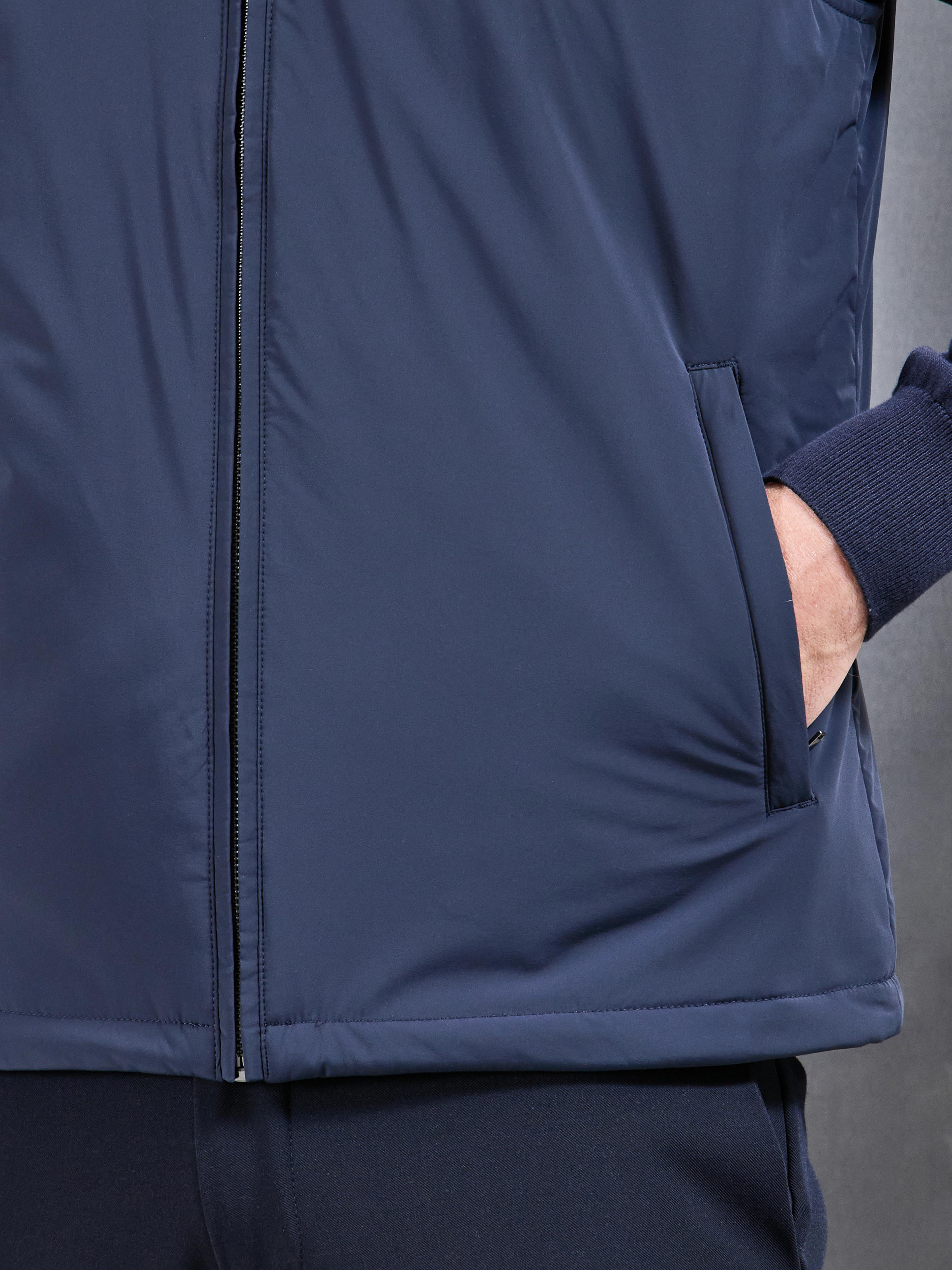 Padded Shell Gilet in Navy