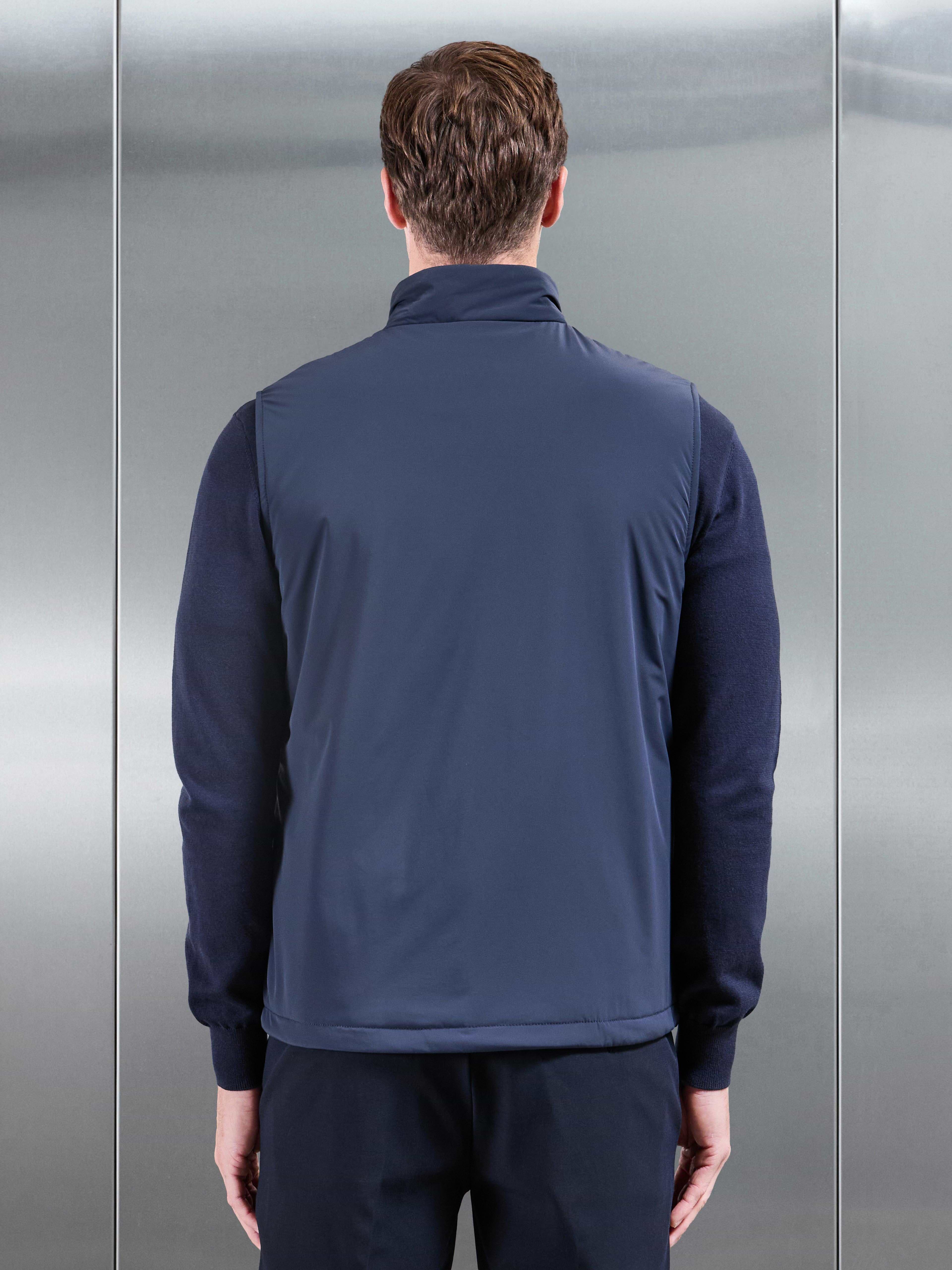 Padded Shell Gilet in Navy