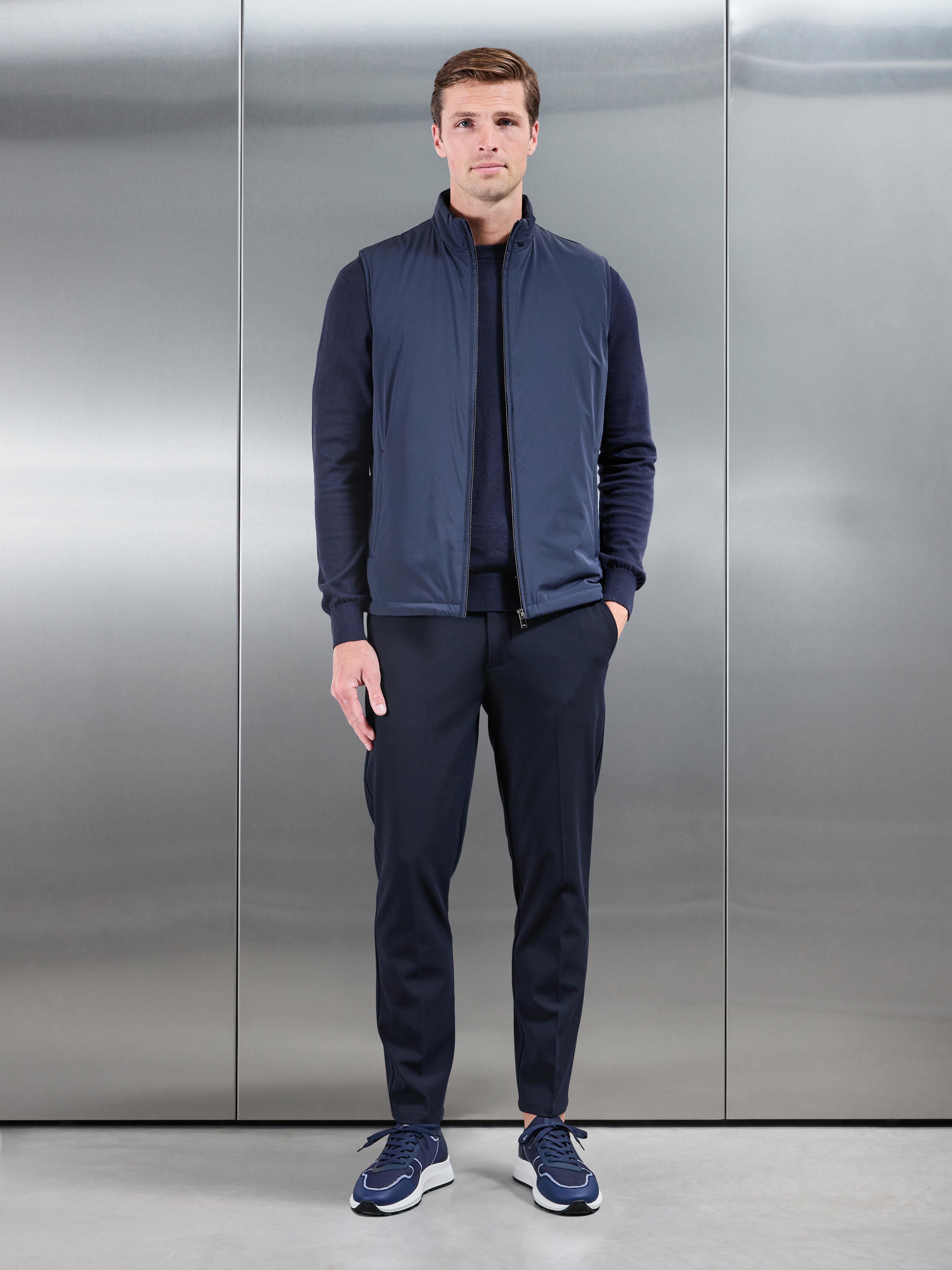Padded Shell Gilet in Navy