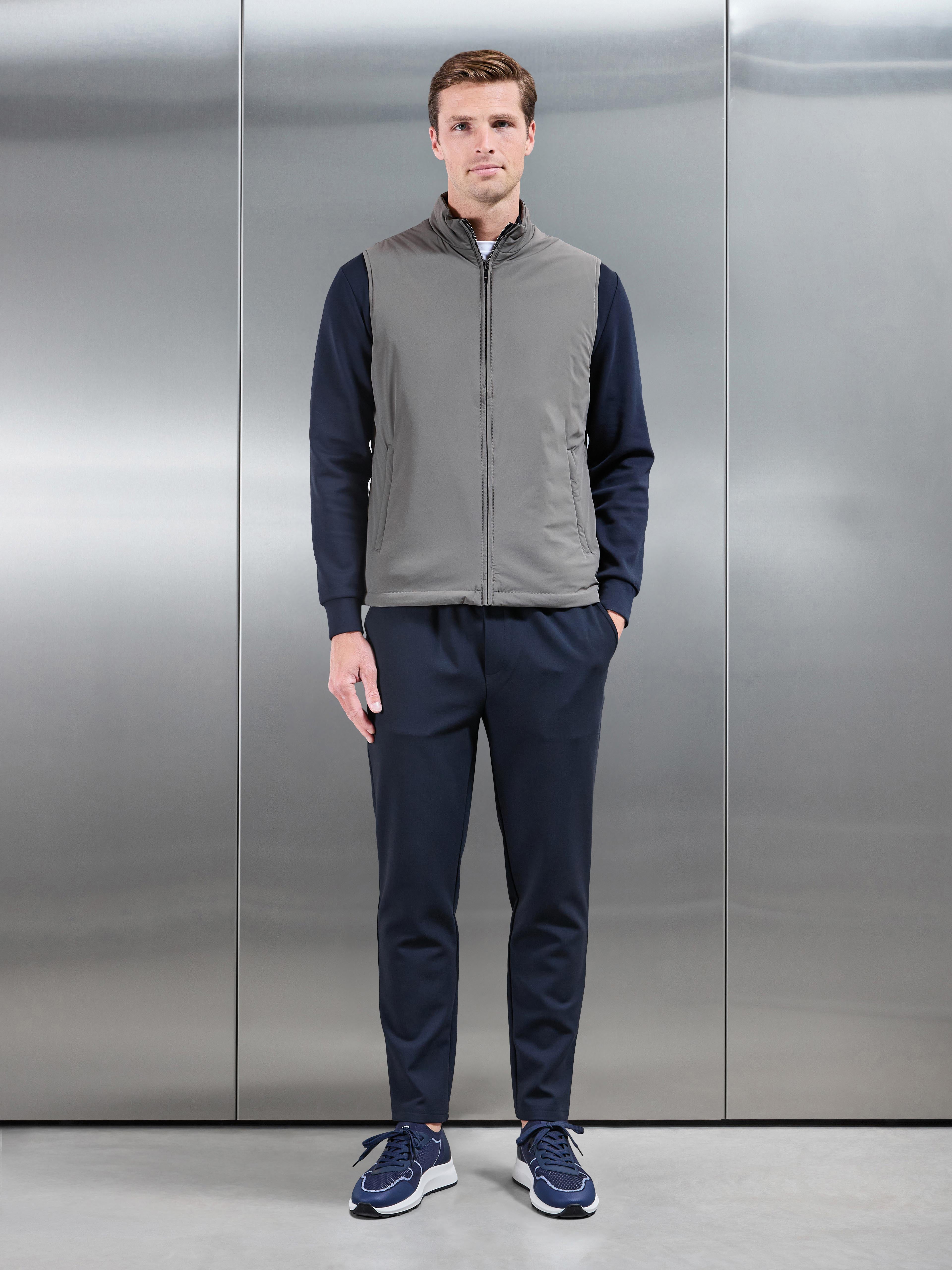Padded Shell Gilet in Olive