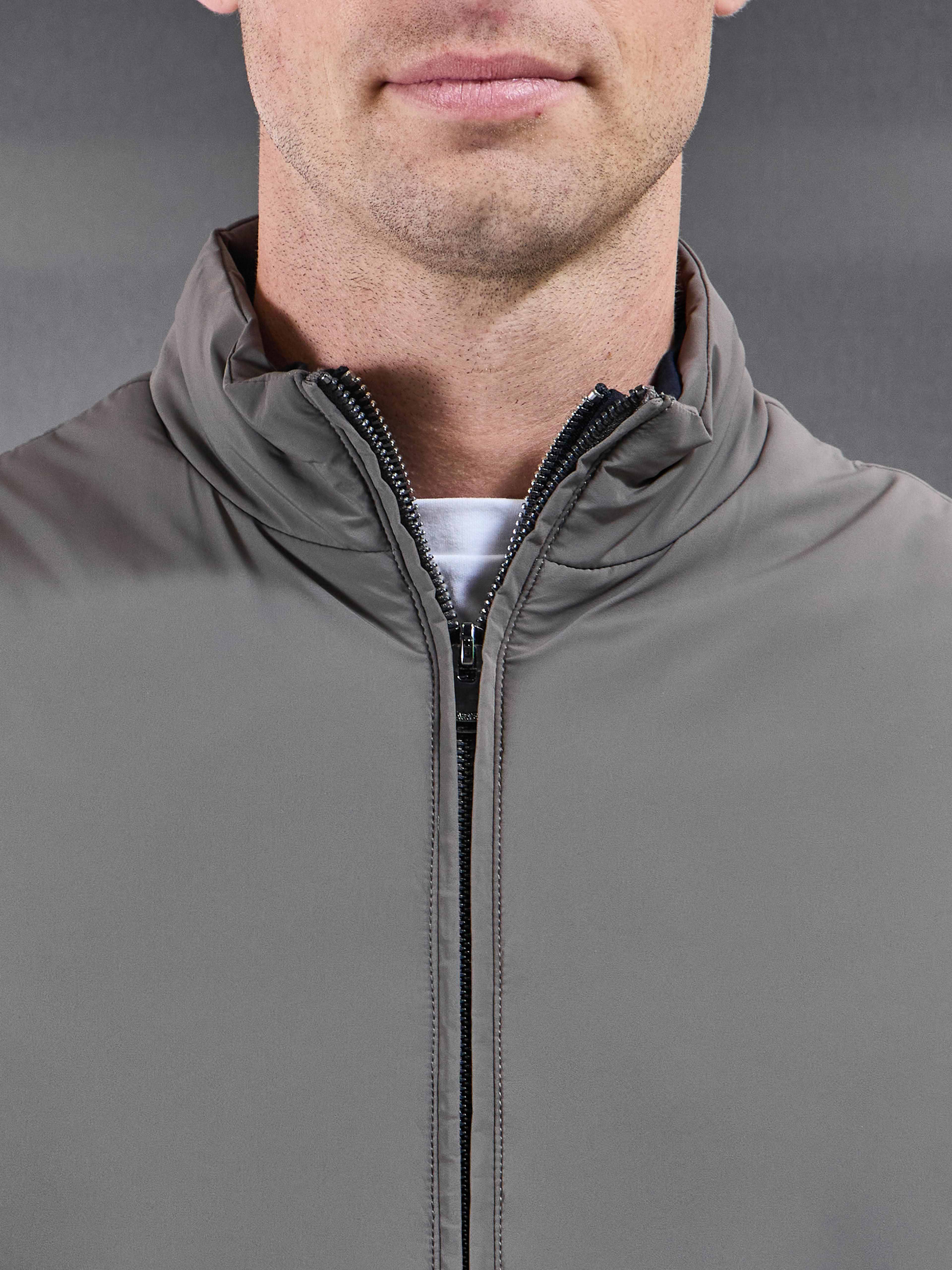 Padded Shell Gilet in Olive