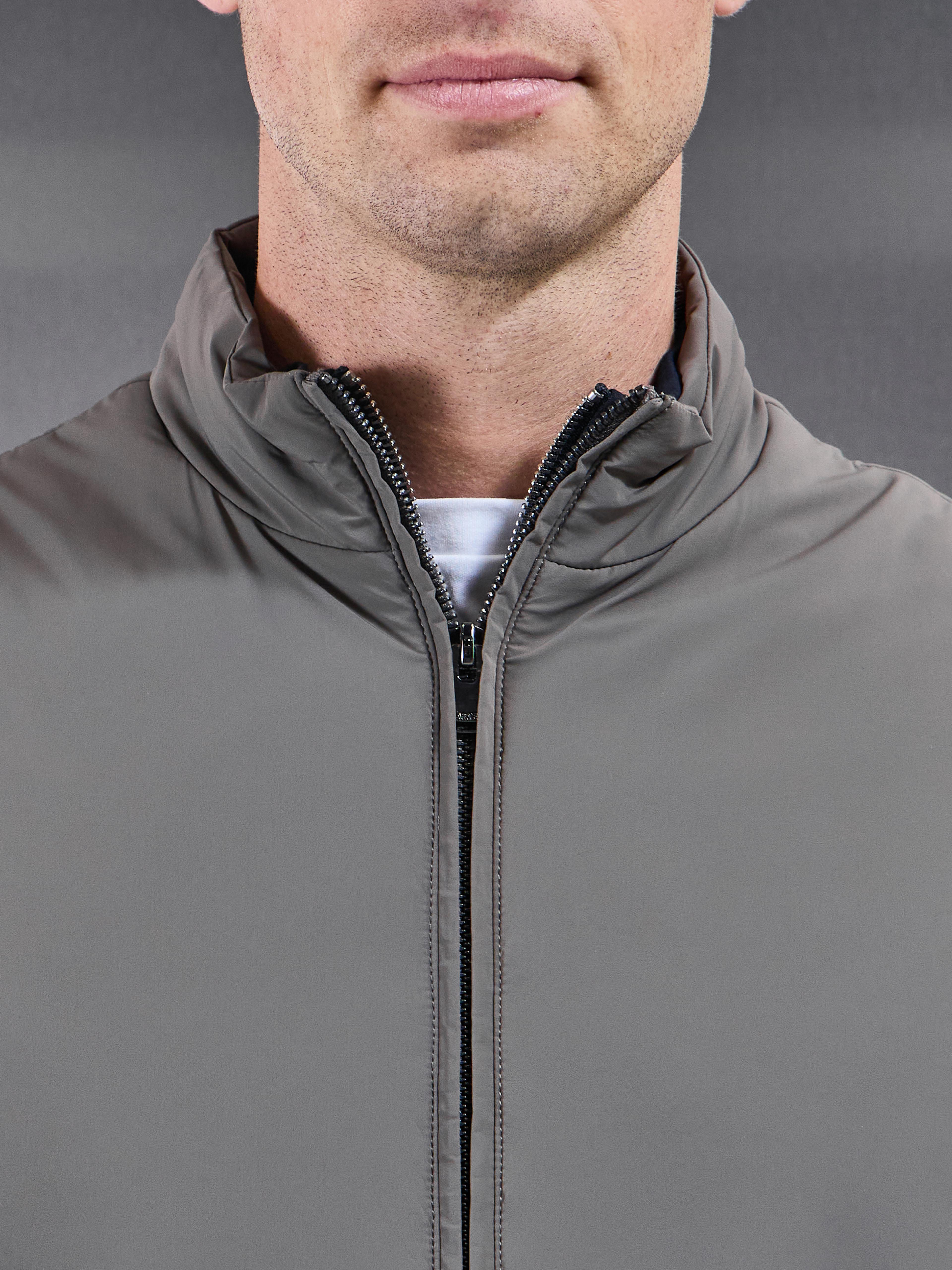 Padded Shell Gilet in Olive