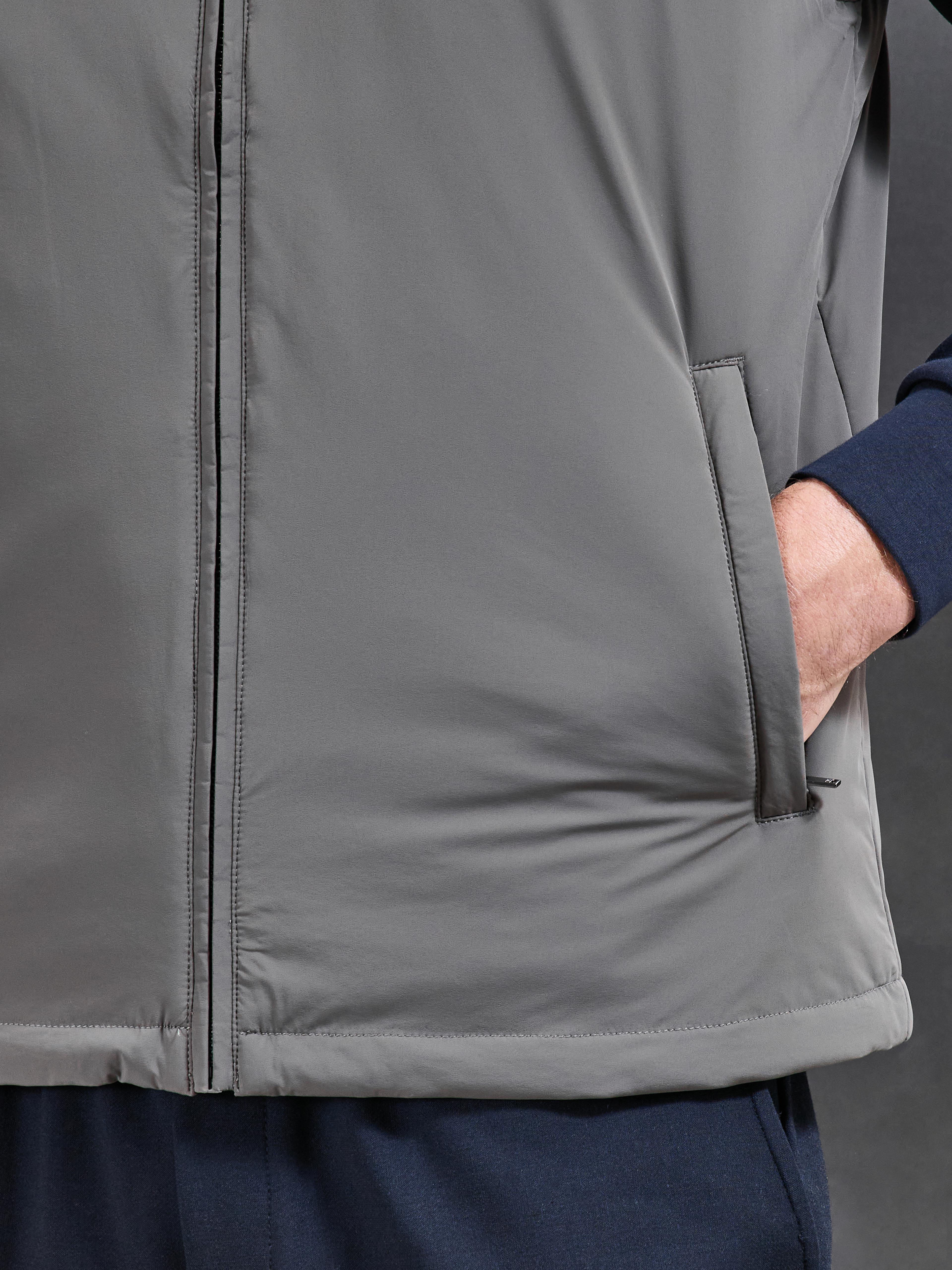 Padded Shell Gilet in Olive