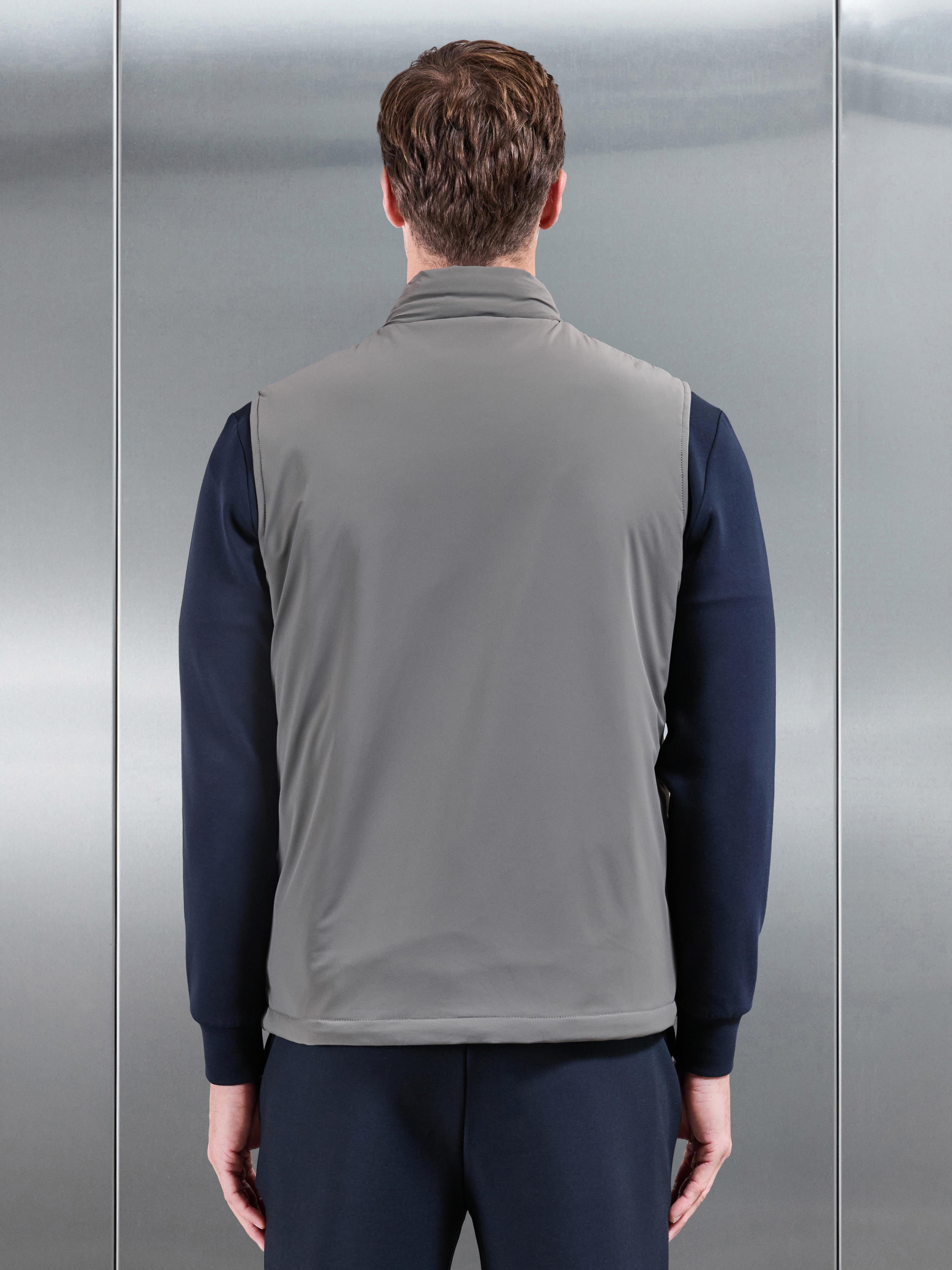Padded Shell Gilet in Olive