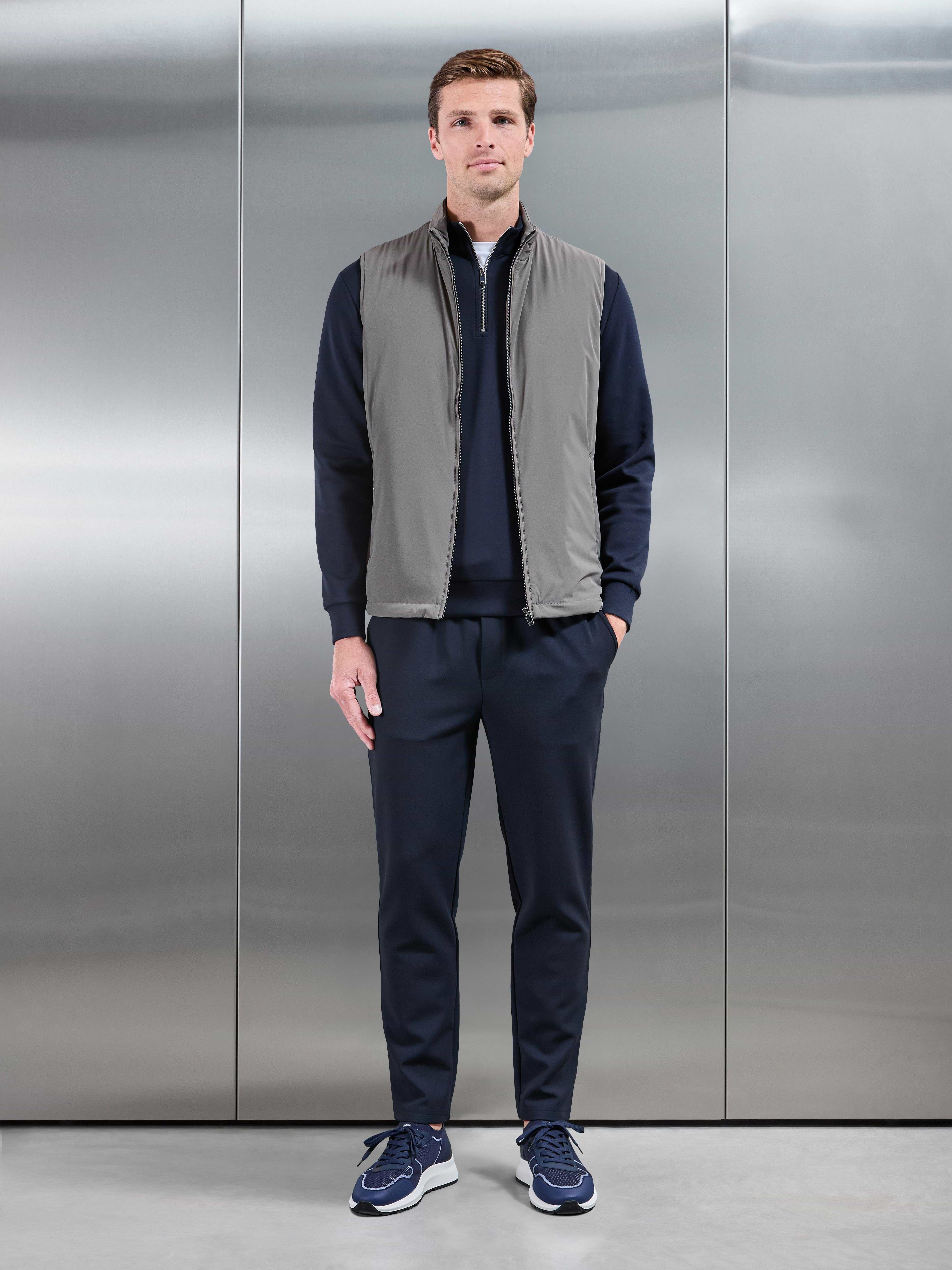Padded Shell Gilet in Olive