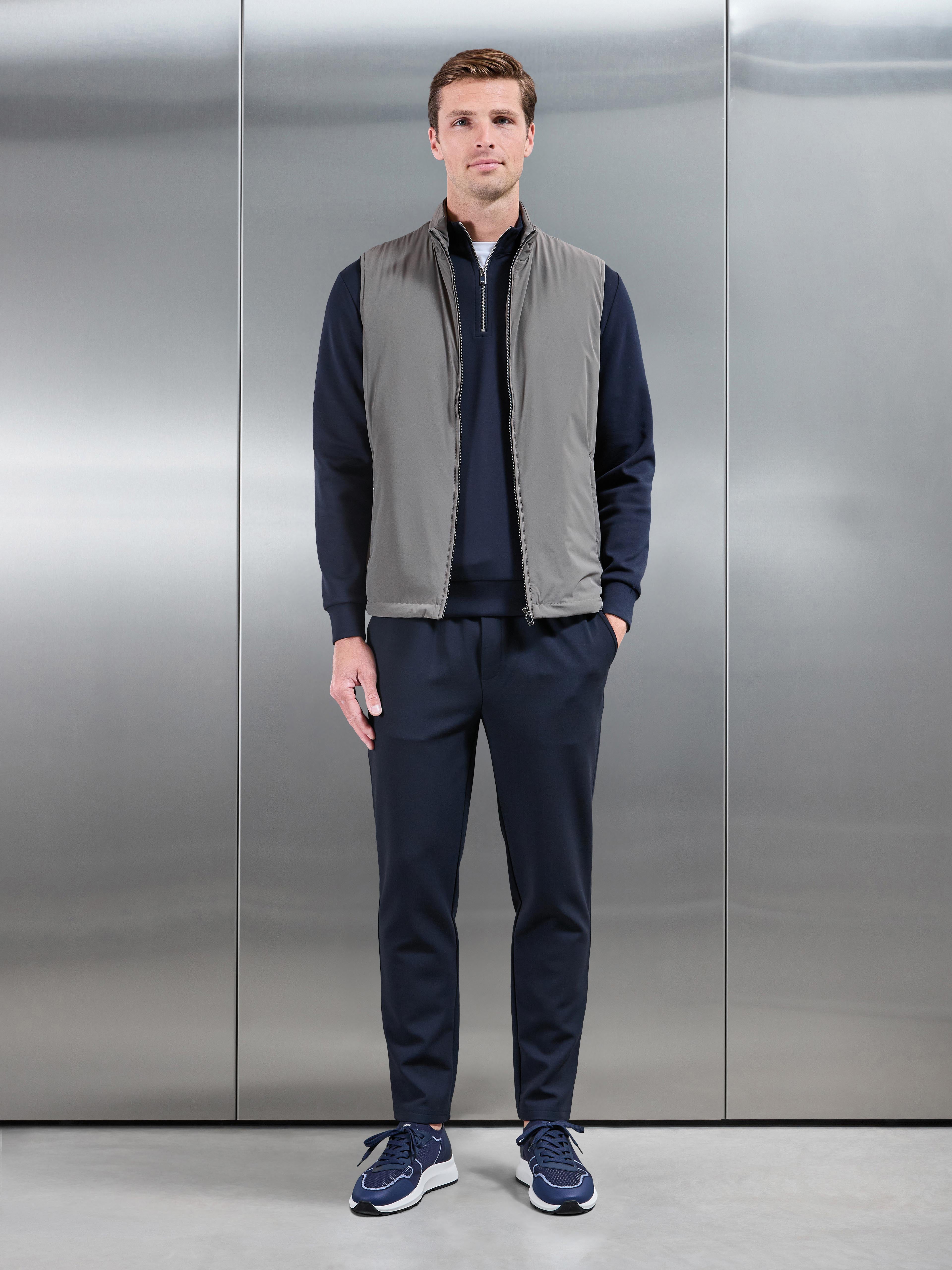 Padded Shell Gilet in Olive