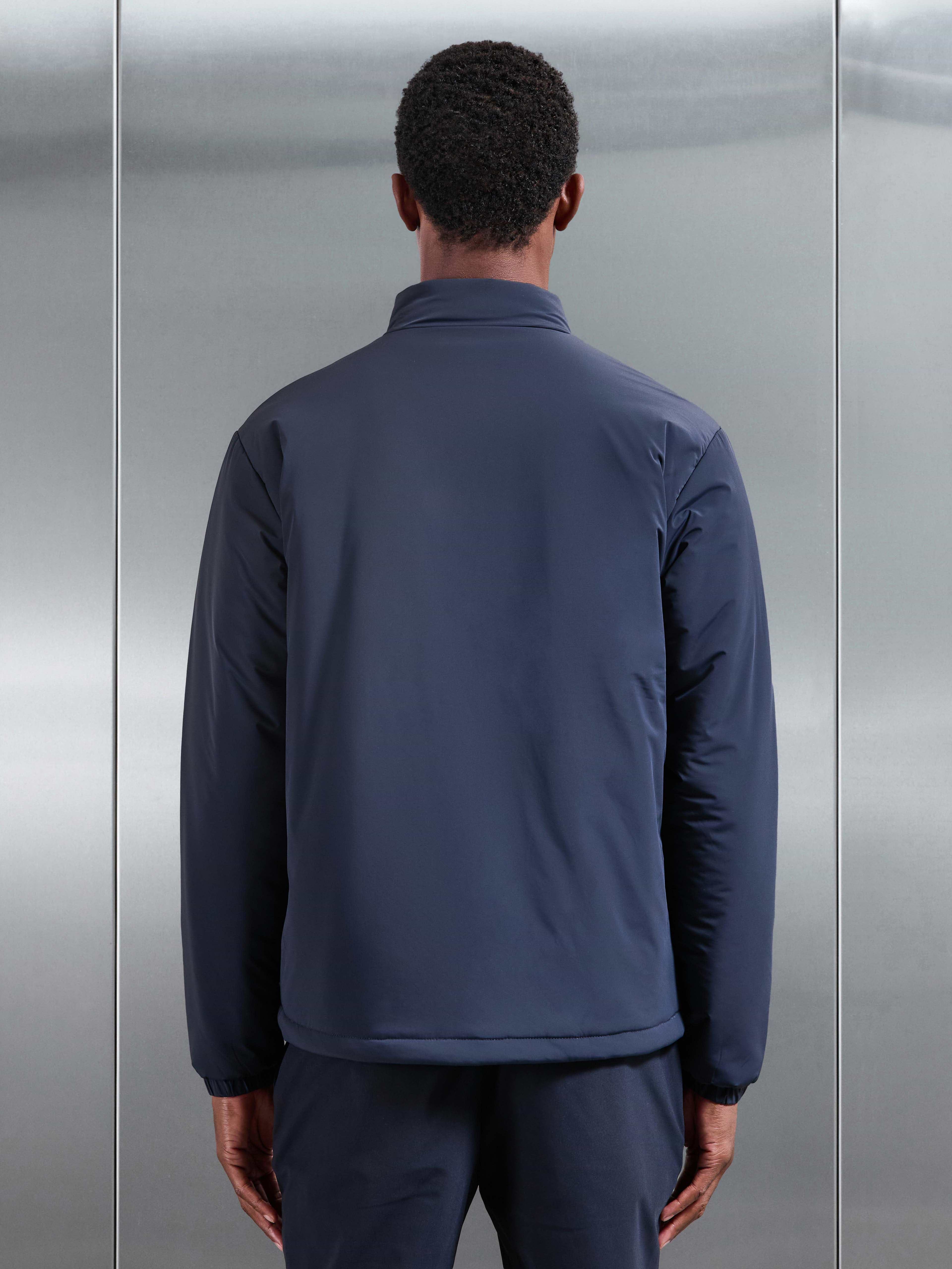 Padded Shell Zip Through Jacket in Navy