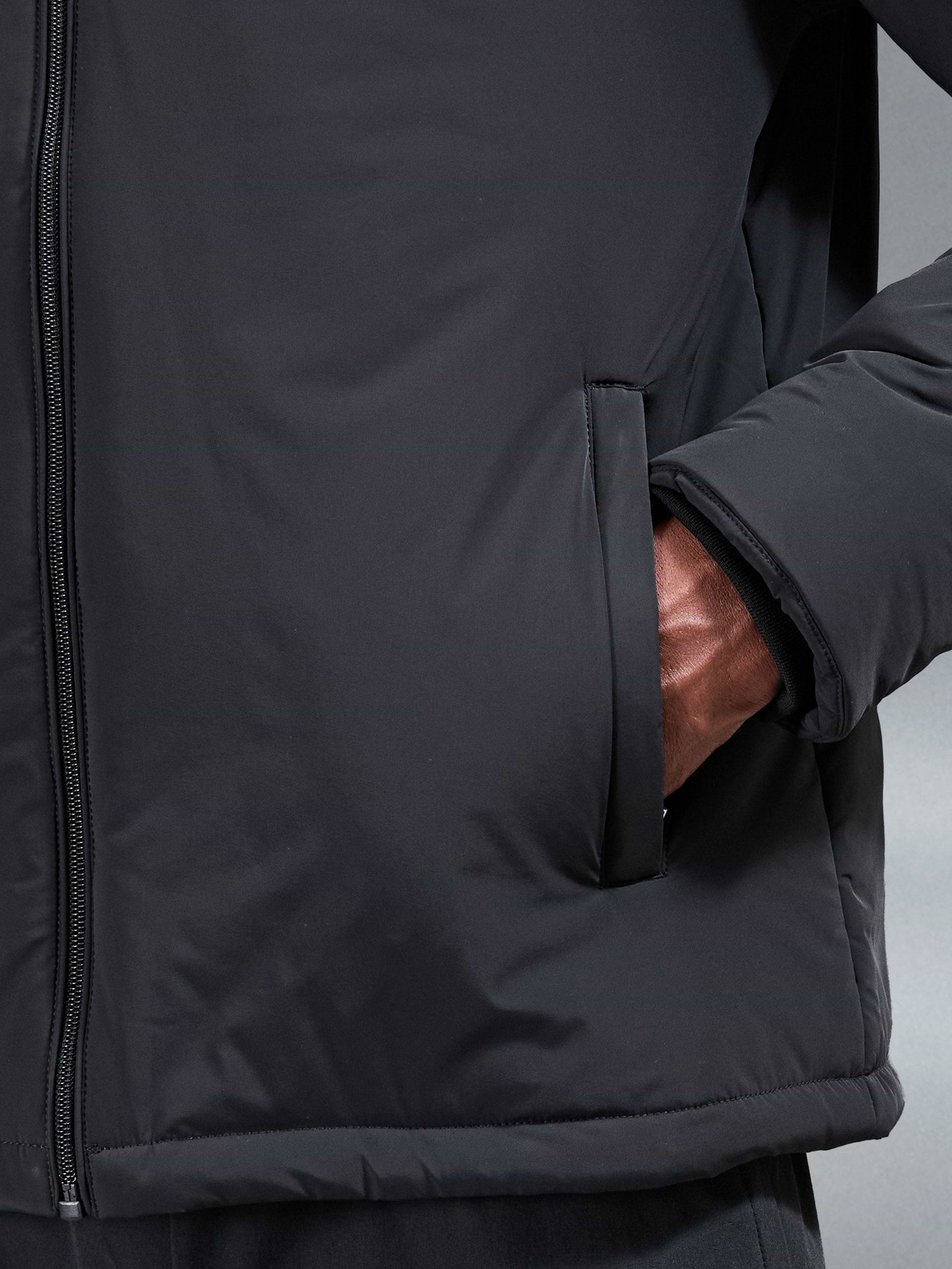 Padded Technical Shell Windbreaker in Black