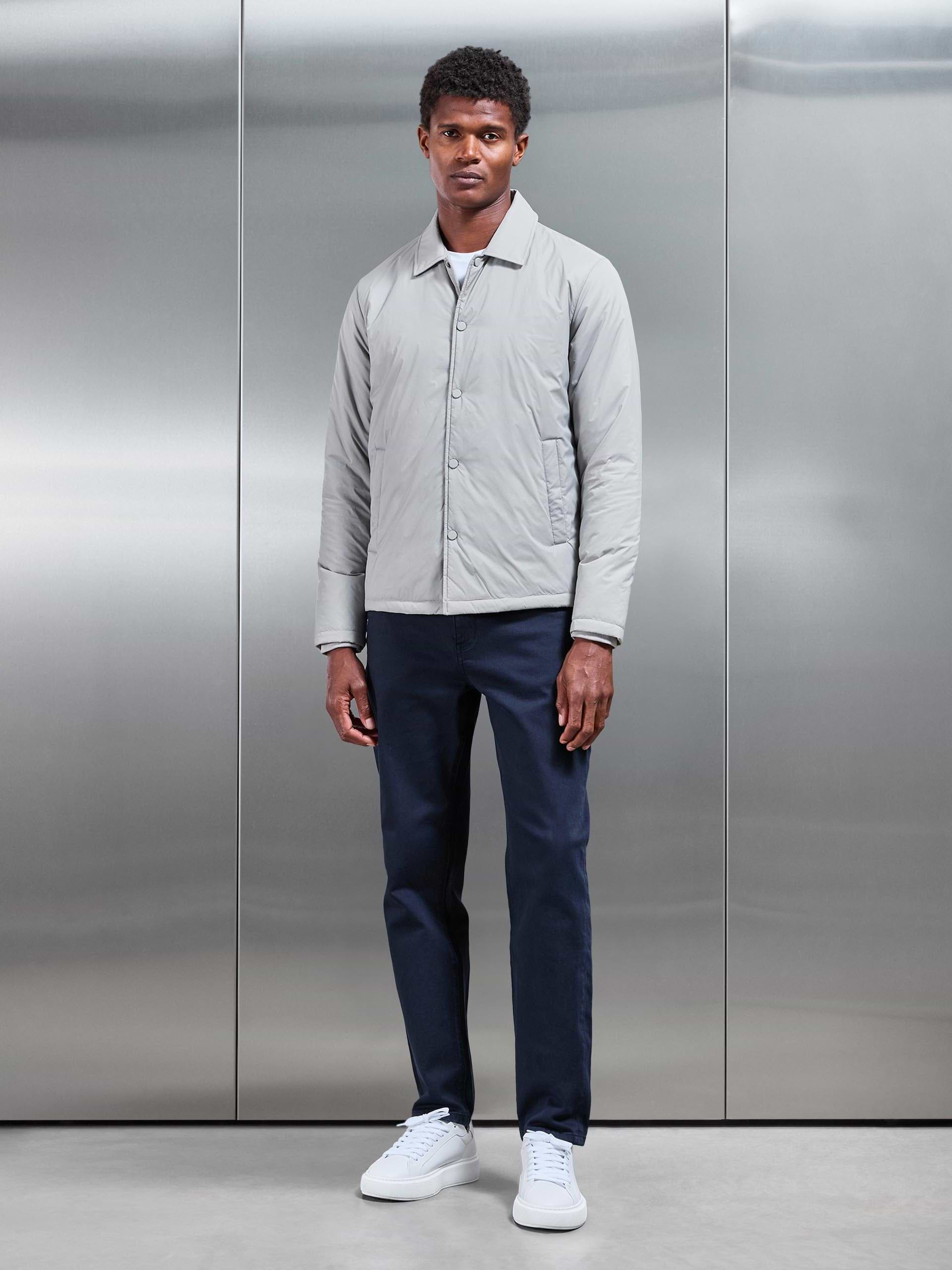 Padded Coach Jacket in Stone