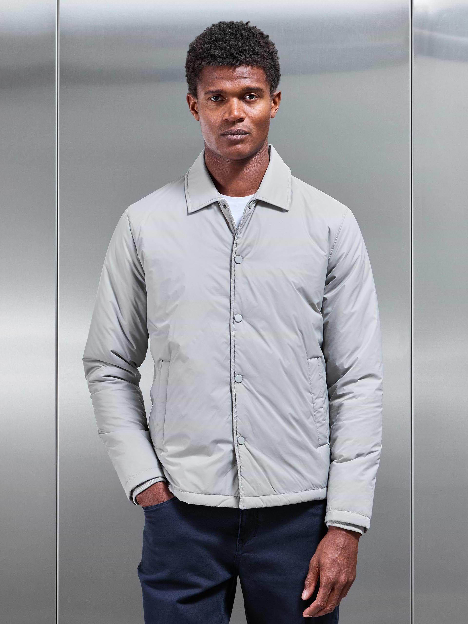 Padded Coach Jacket in Stone
