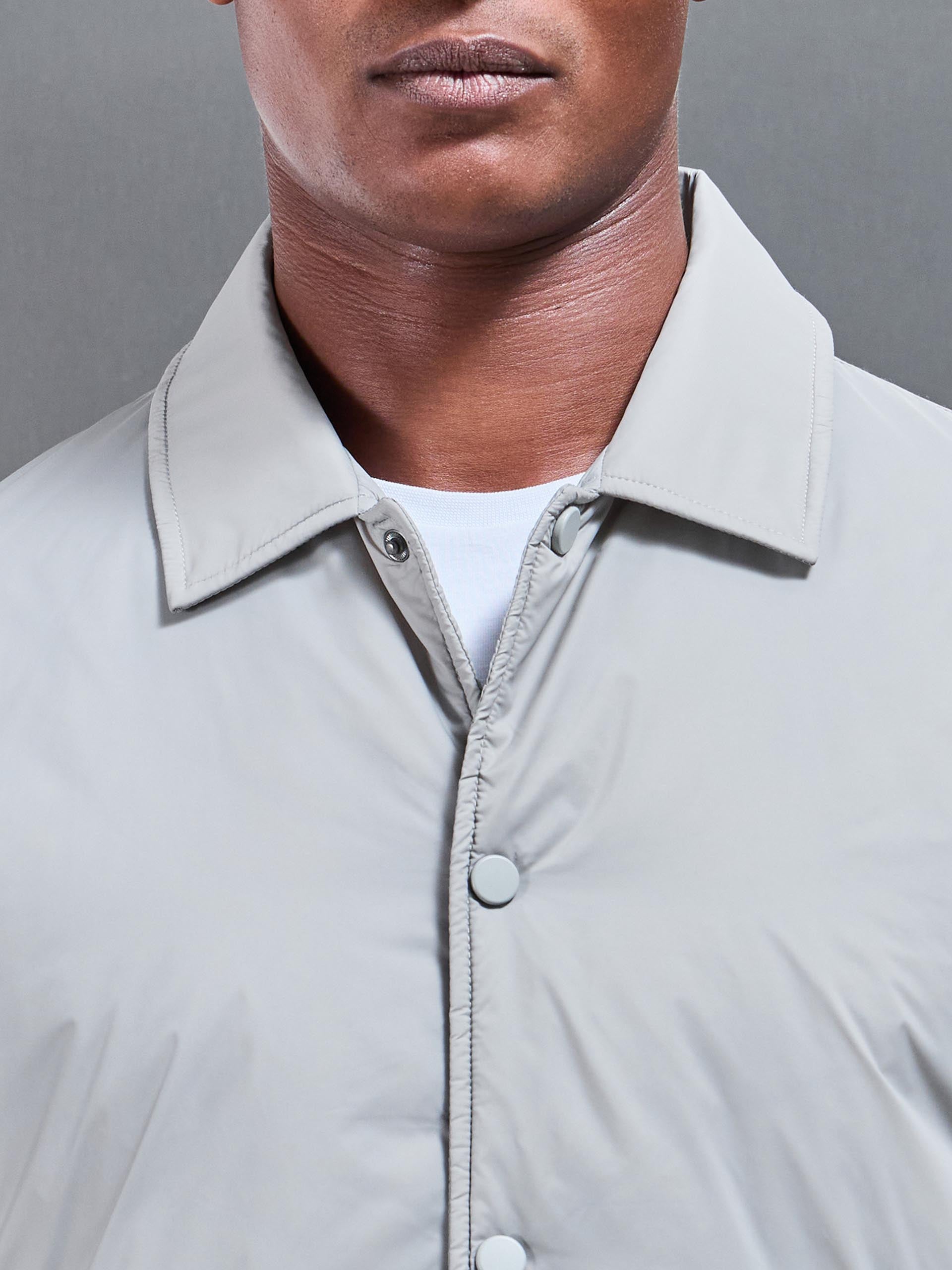 Padded Coach Jacket in Stone