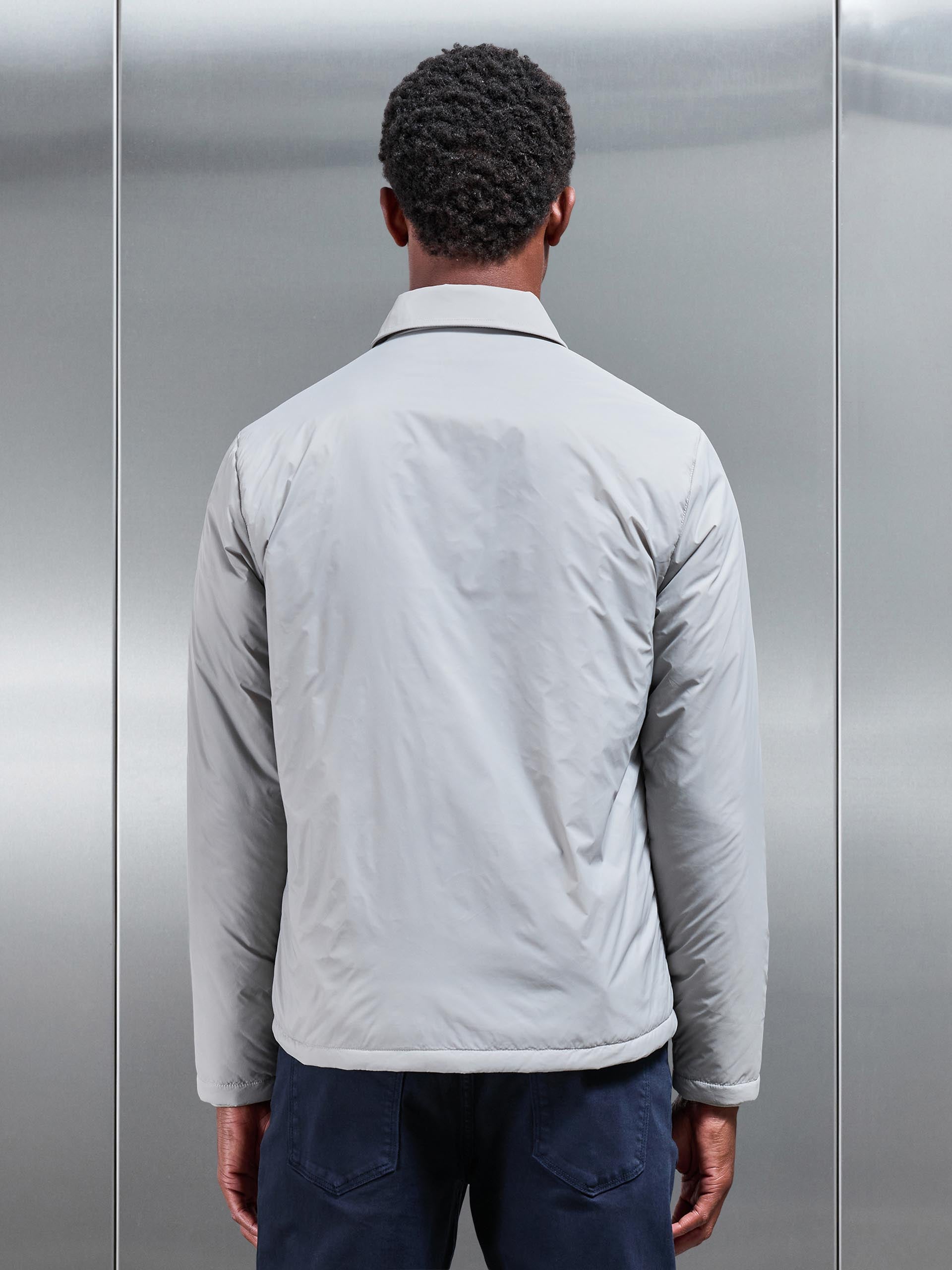 Padded Coach Jacket in Stone