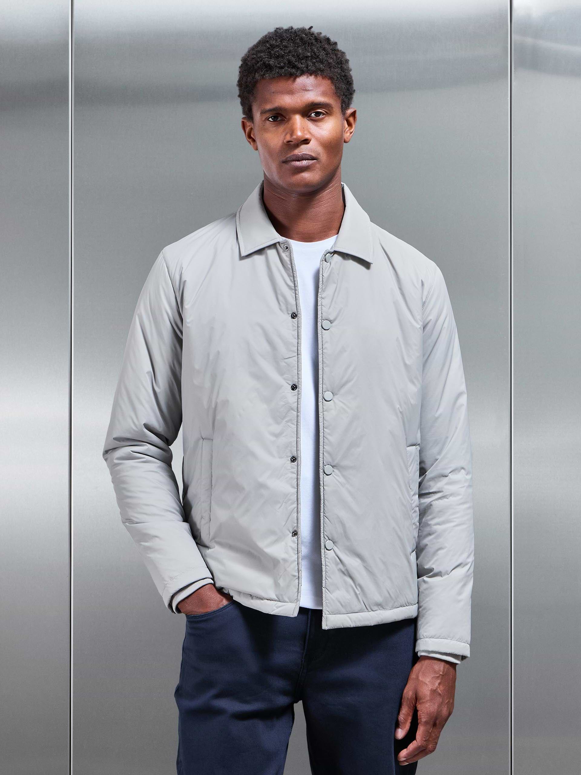 Padded Coach Jacket in Stone