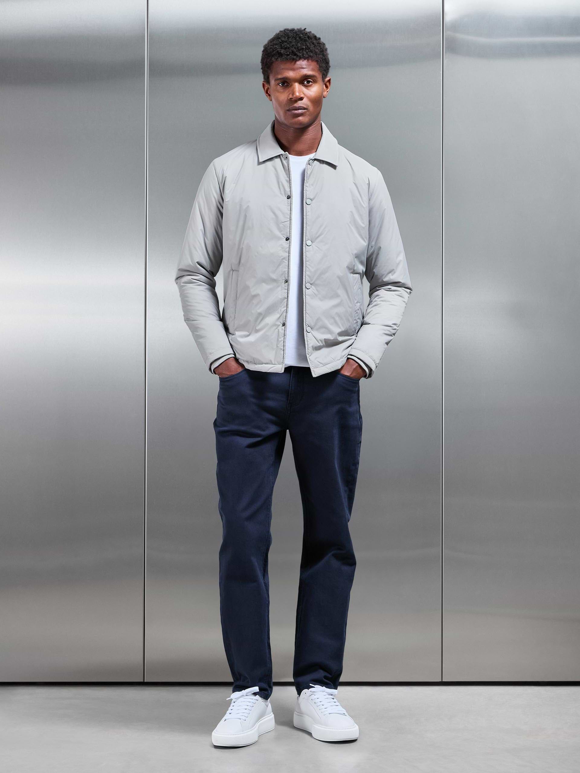 Padded Coach Jacket in Stone