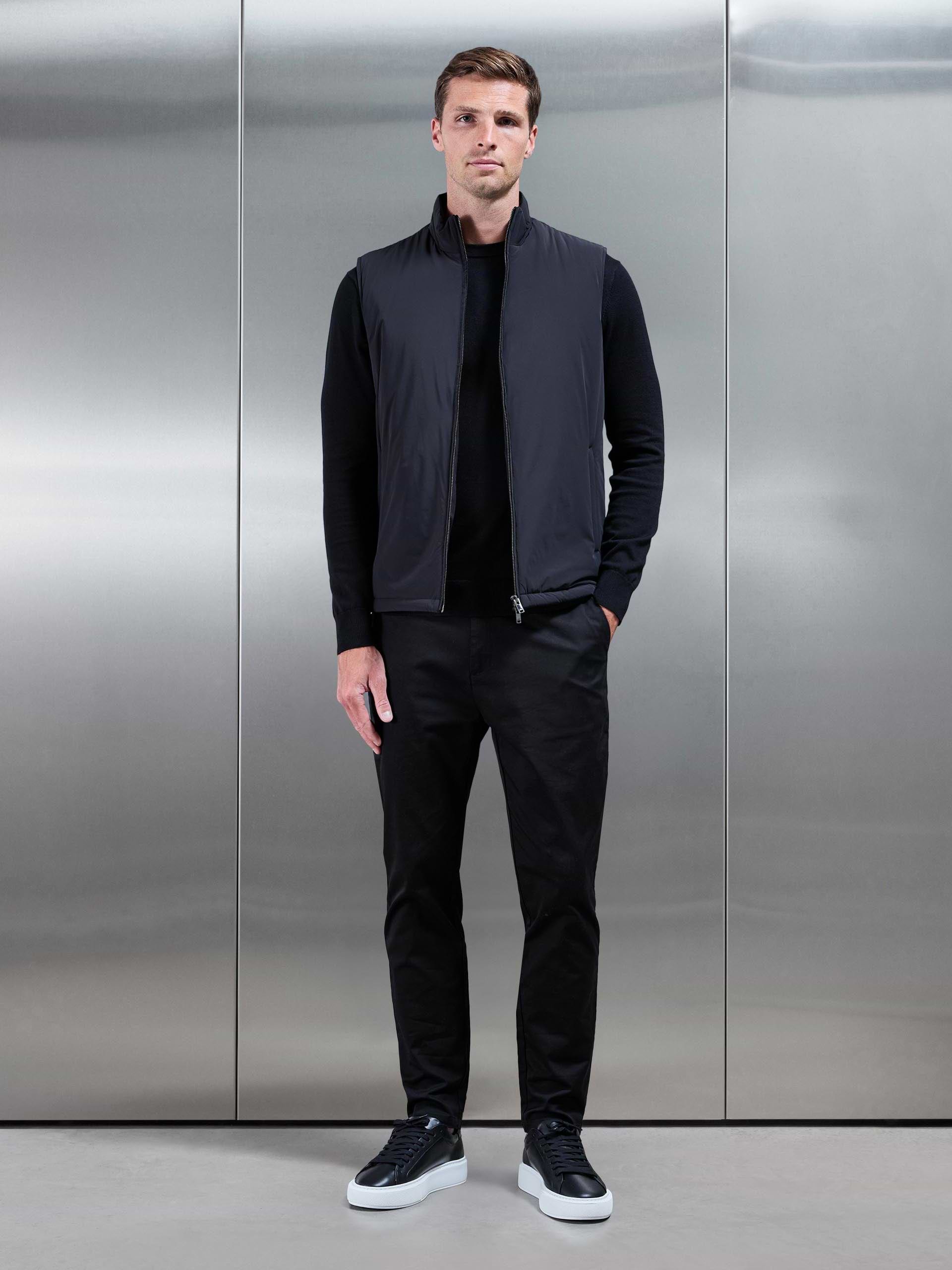 Padded Shell Gilet in Black