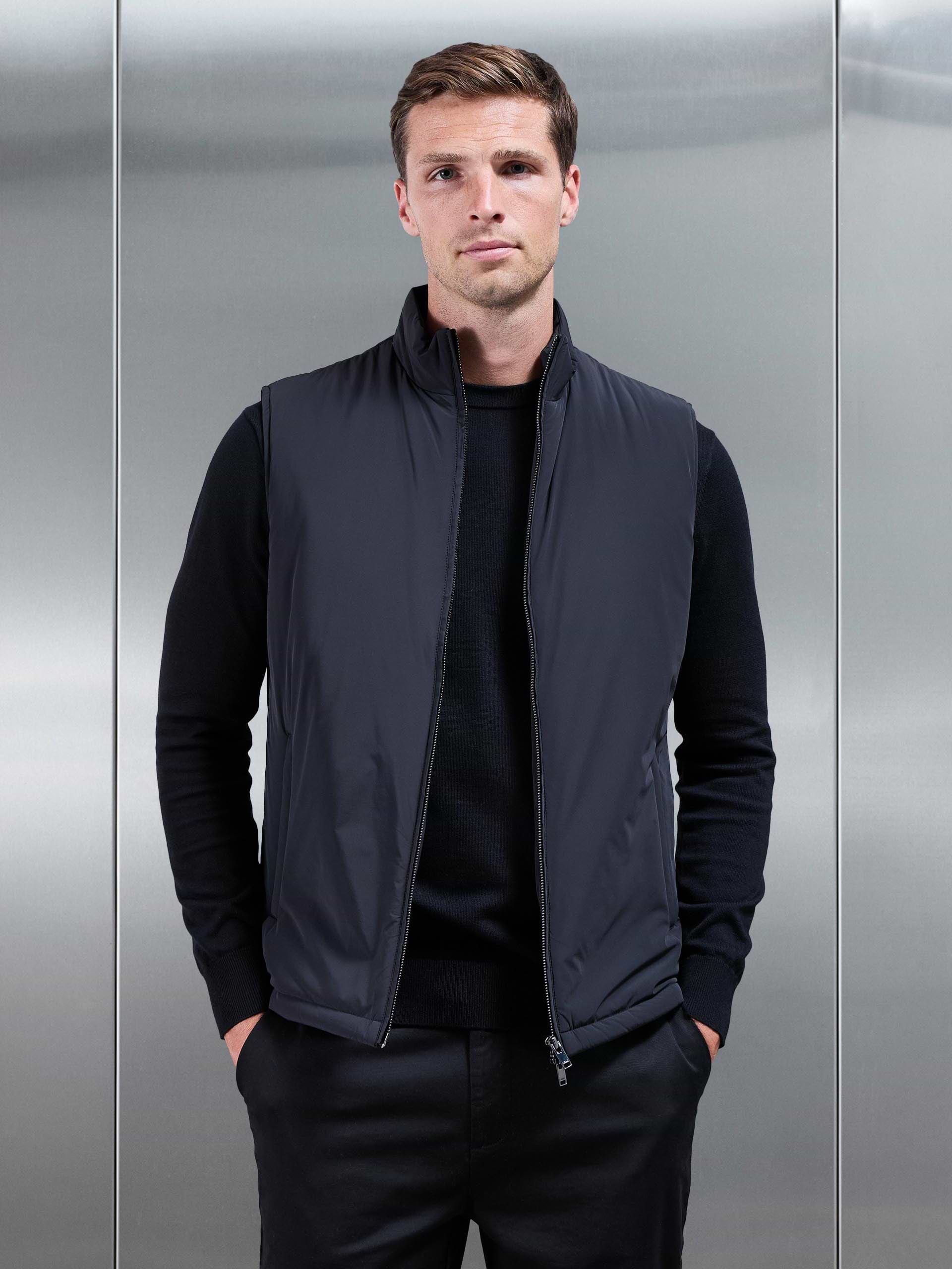 Padded Shell Gilet in Black