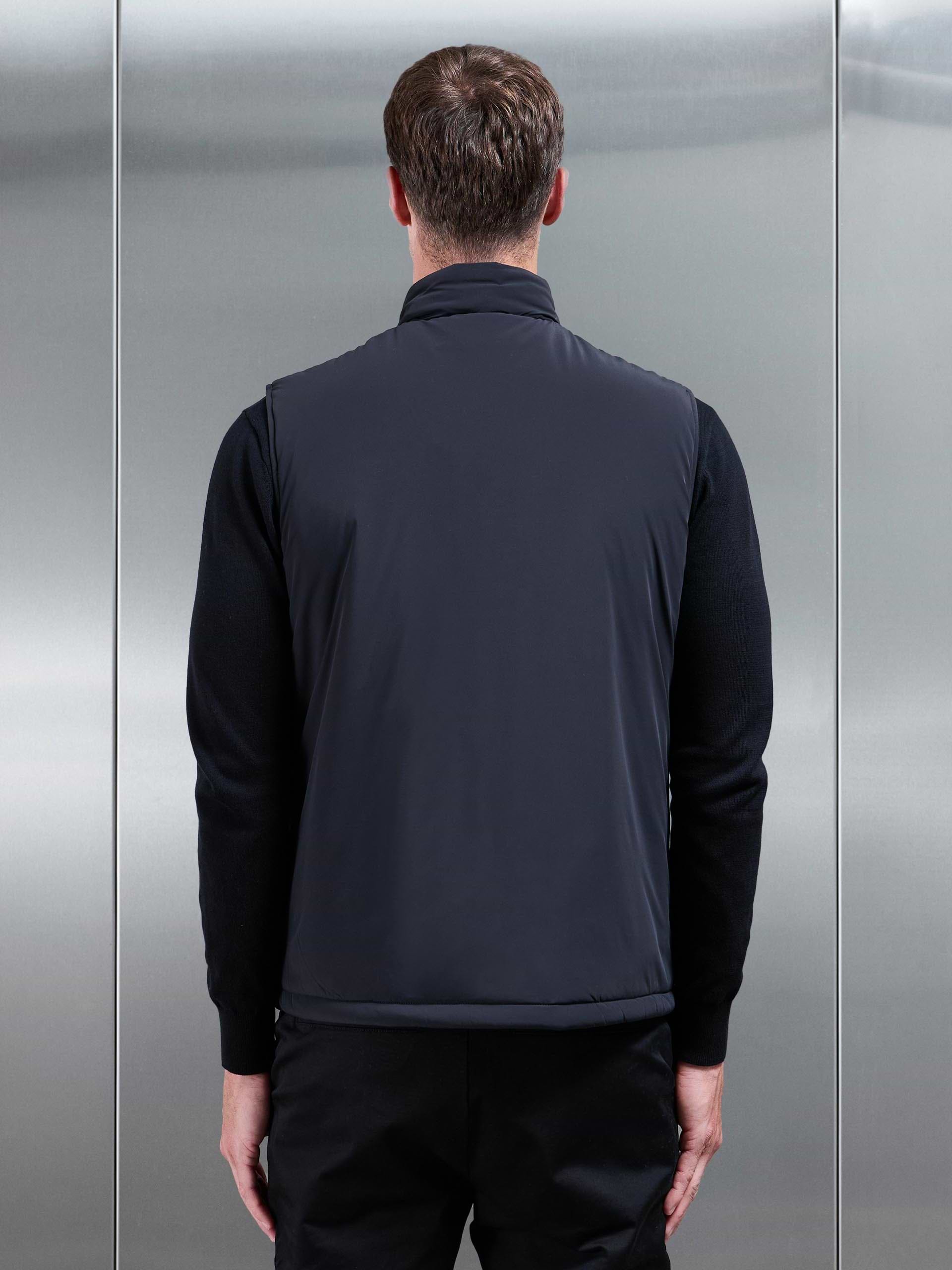 Padded Shell Gilet in Black