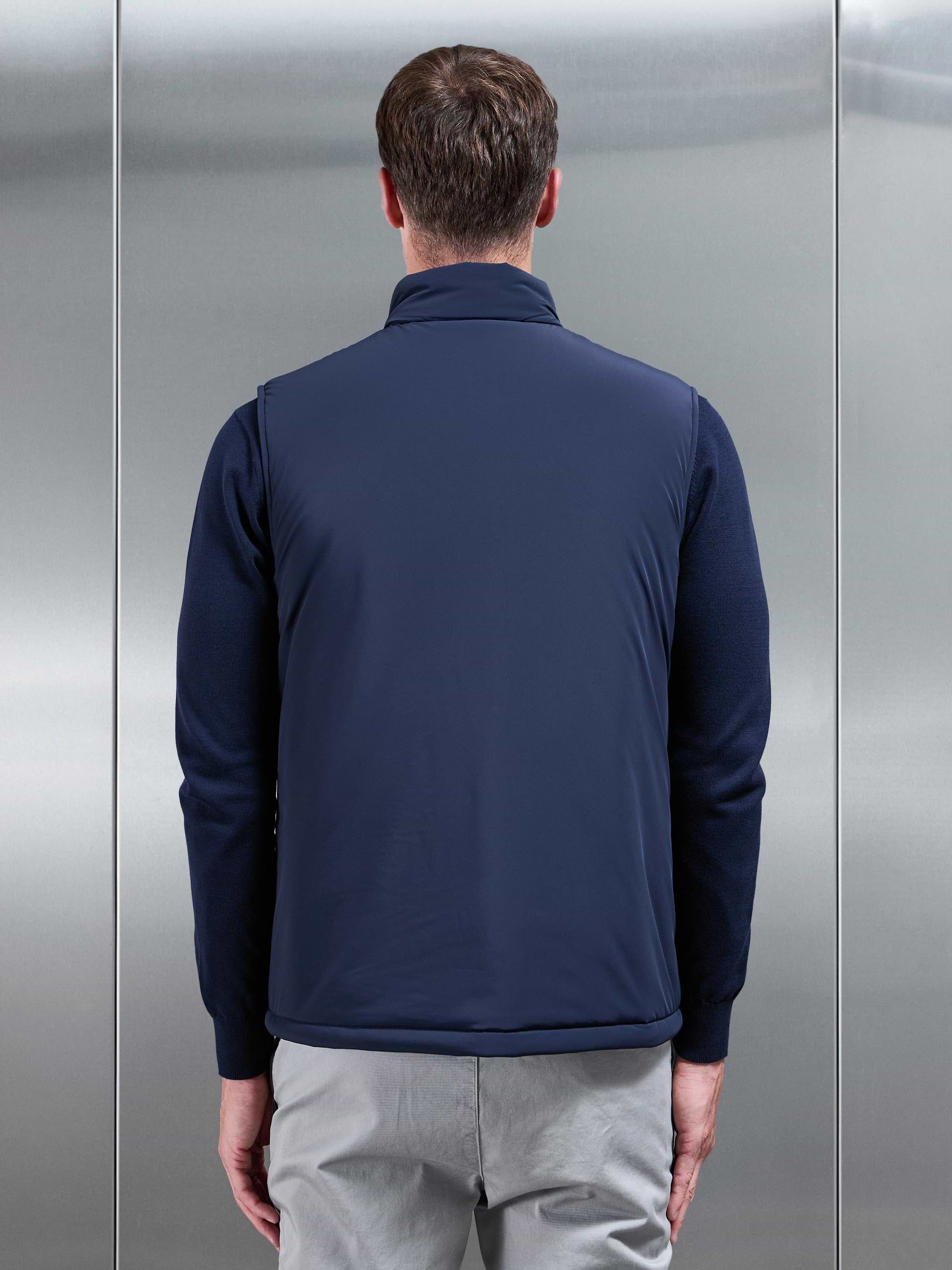 Padded Shell Gilet in Navy