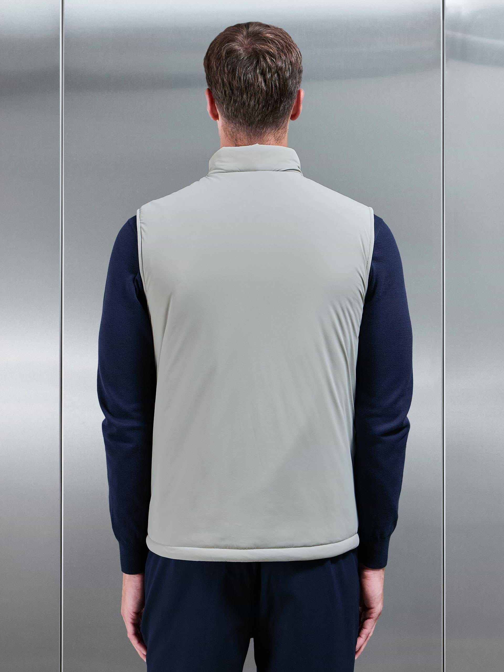 Padded Shell Gilet in Stone