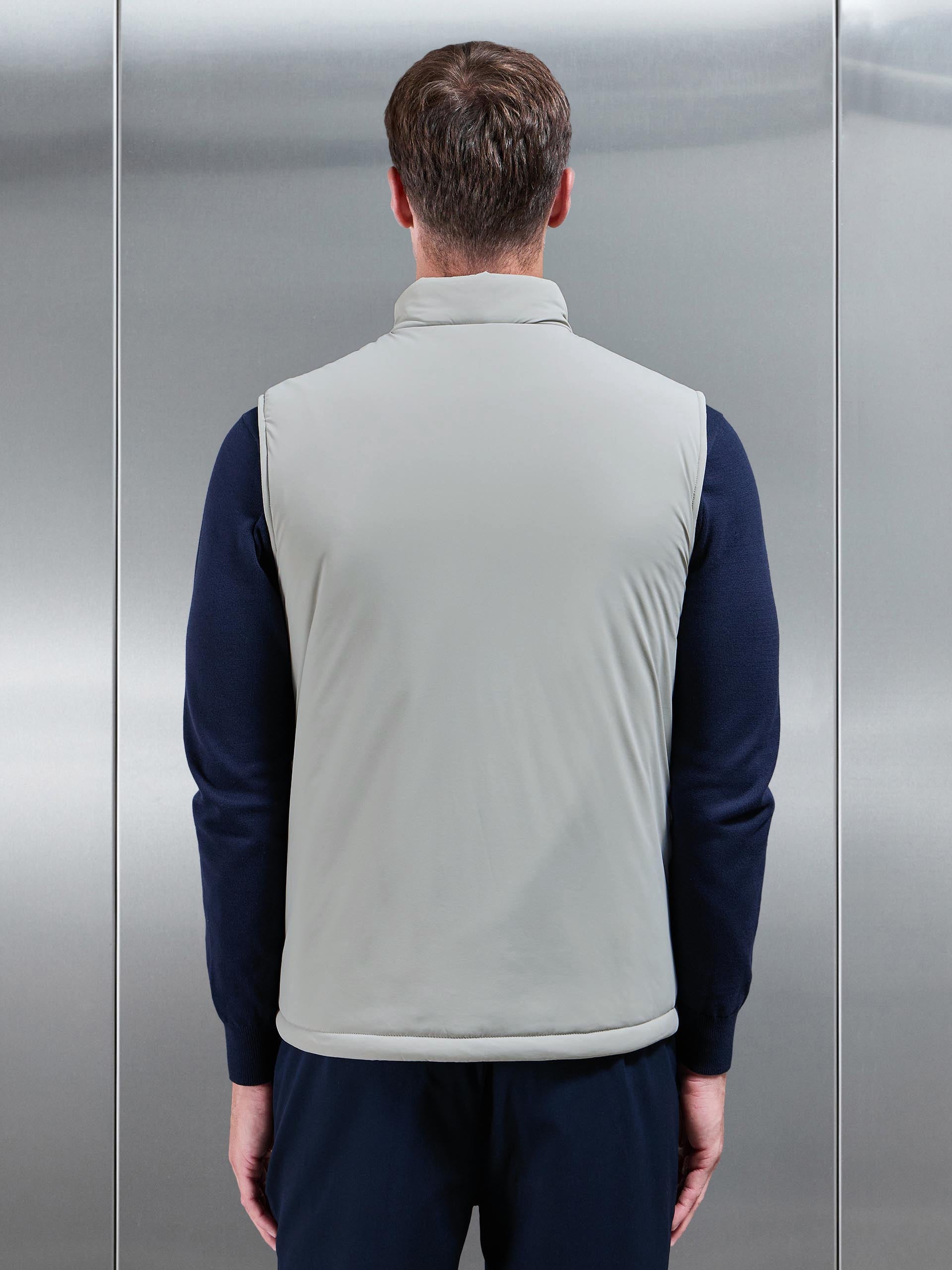 Padded Shell Gilet in Stone