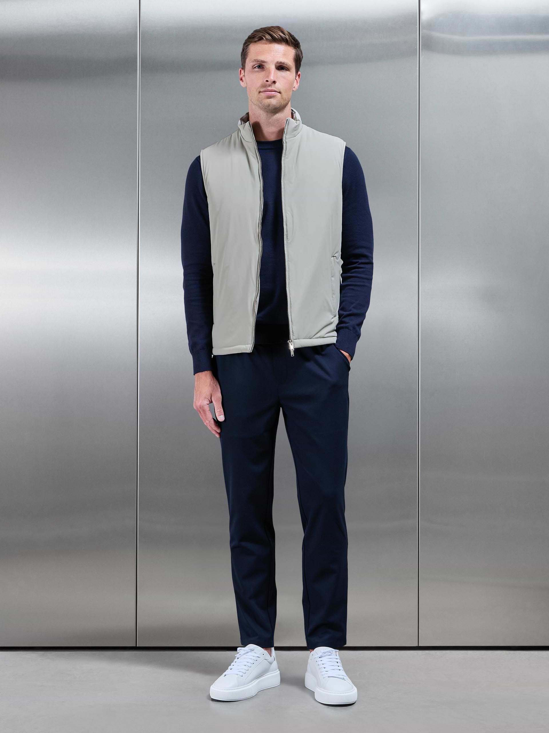 Padded Shell Gilet in Stone