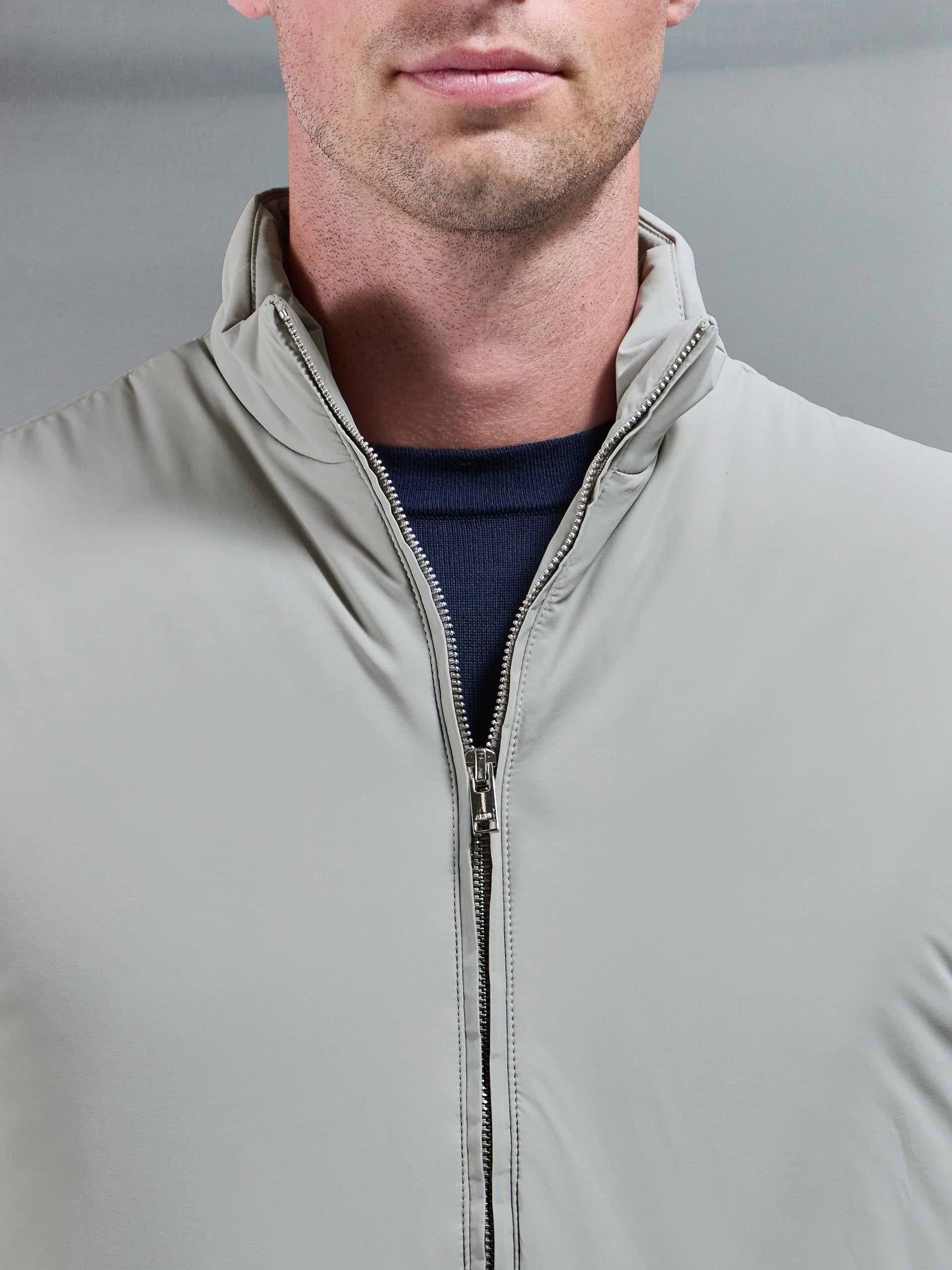 Padded Shell Gilet in Stone