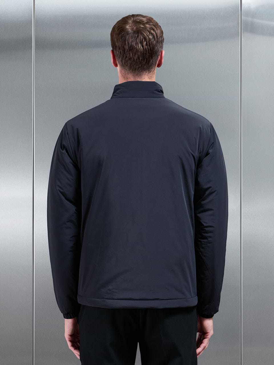 Padded Shell Zip Through Jacket in Black
