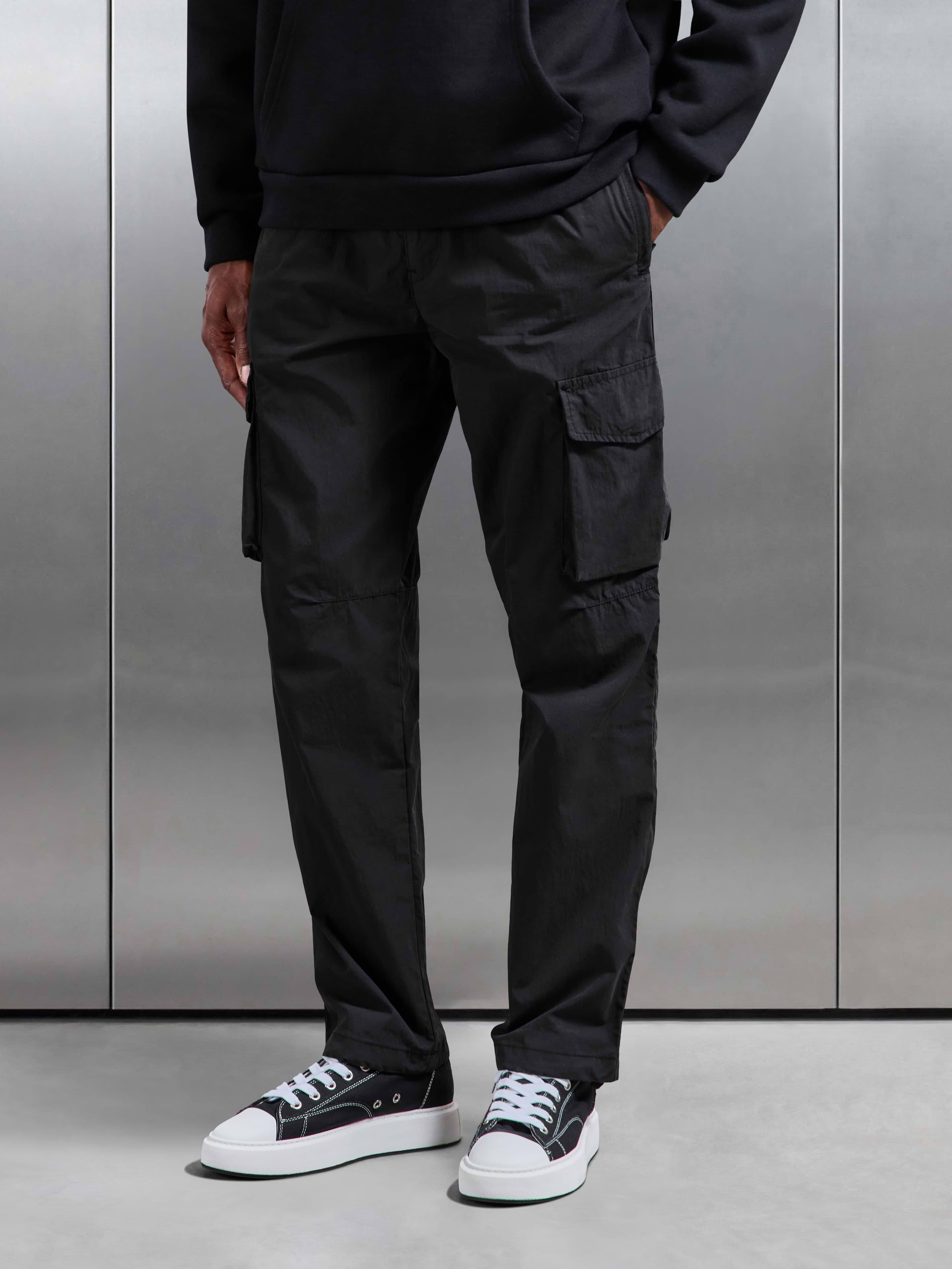 Parachute Cargo Pant in Black
