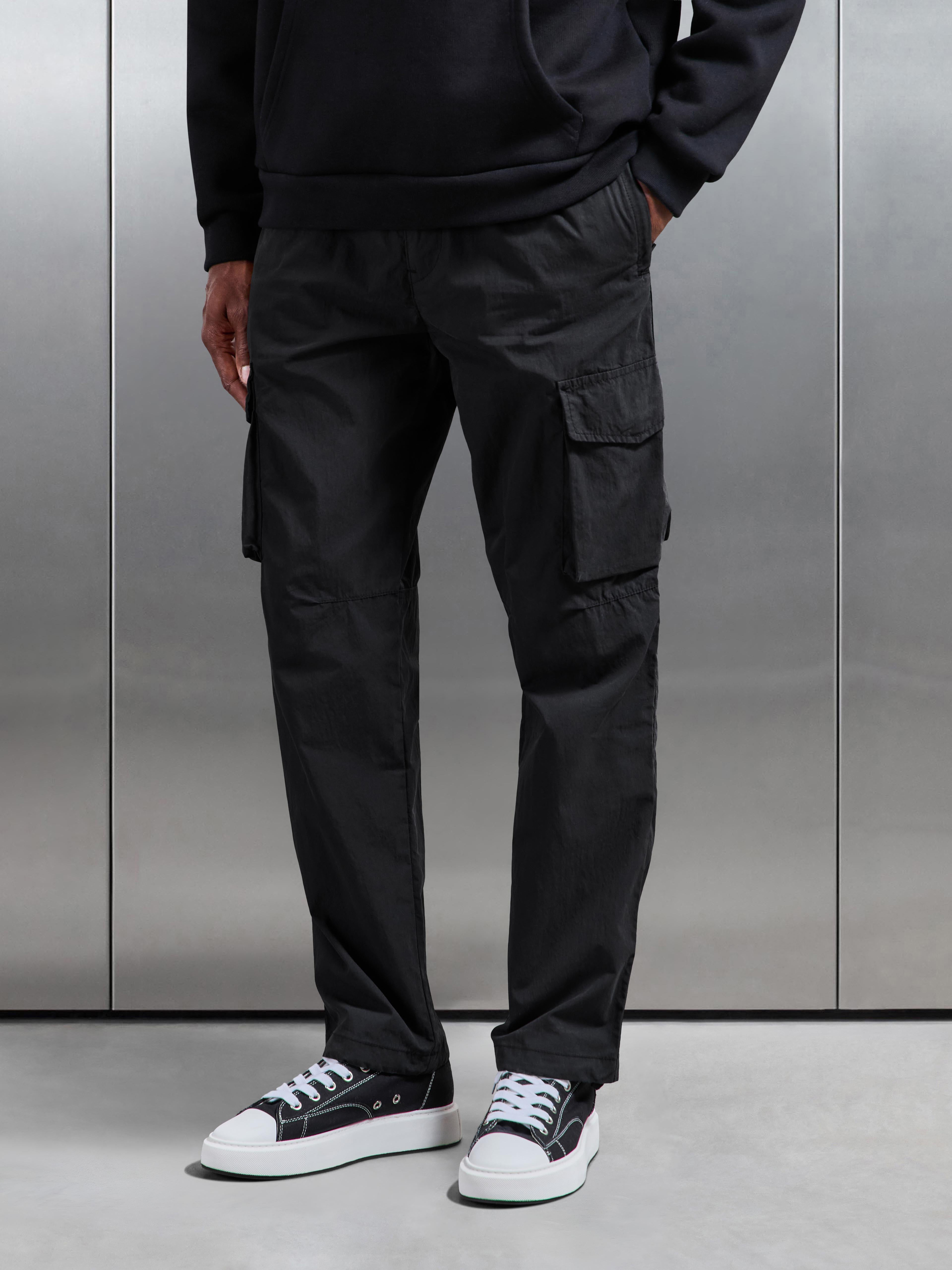 Parachute Cargo Pant in Black