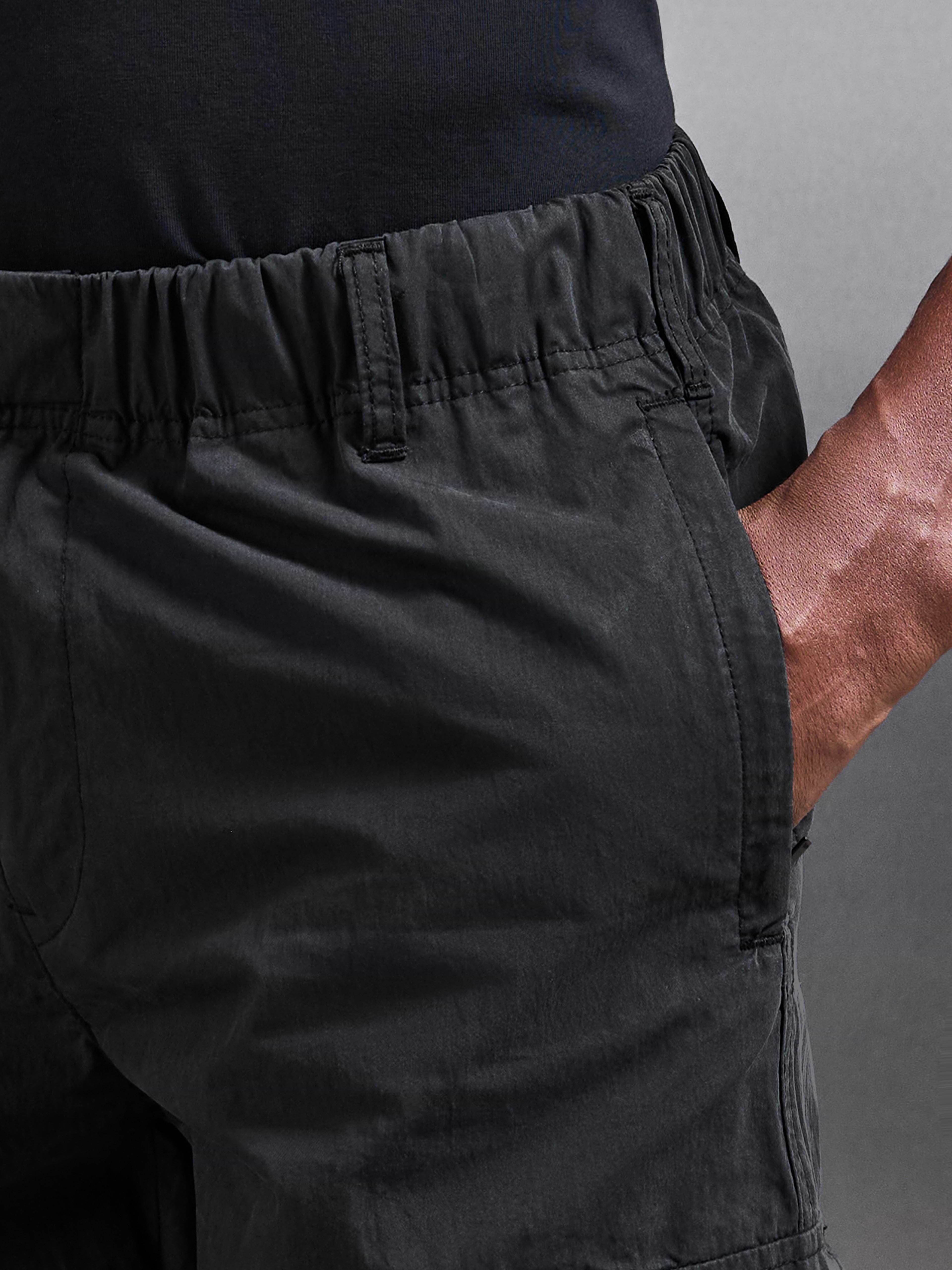 Parachute Cargo Pant in Black
