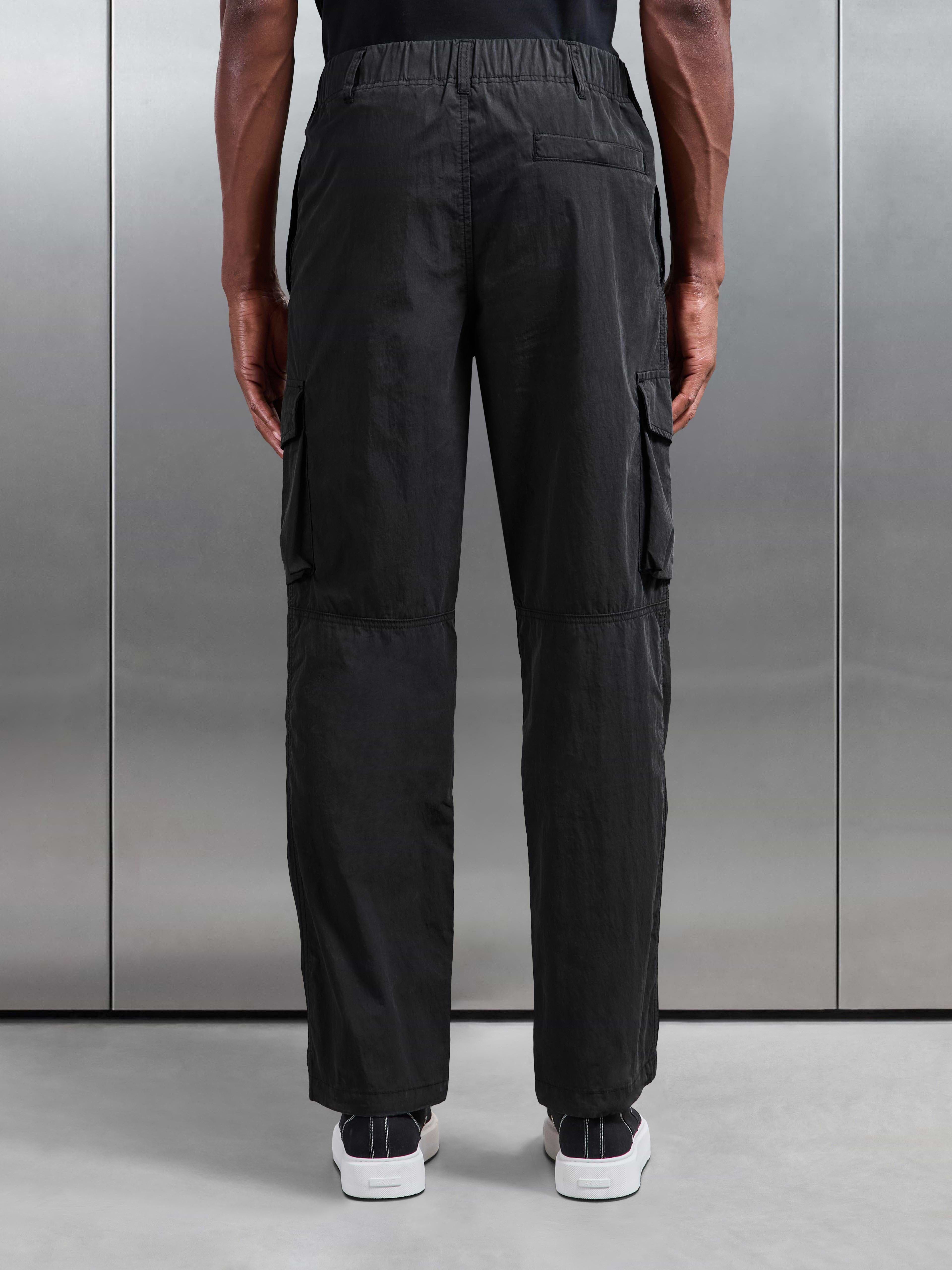 Parachute Cargo Pant in Black