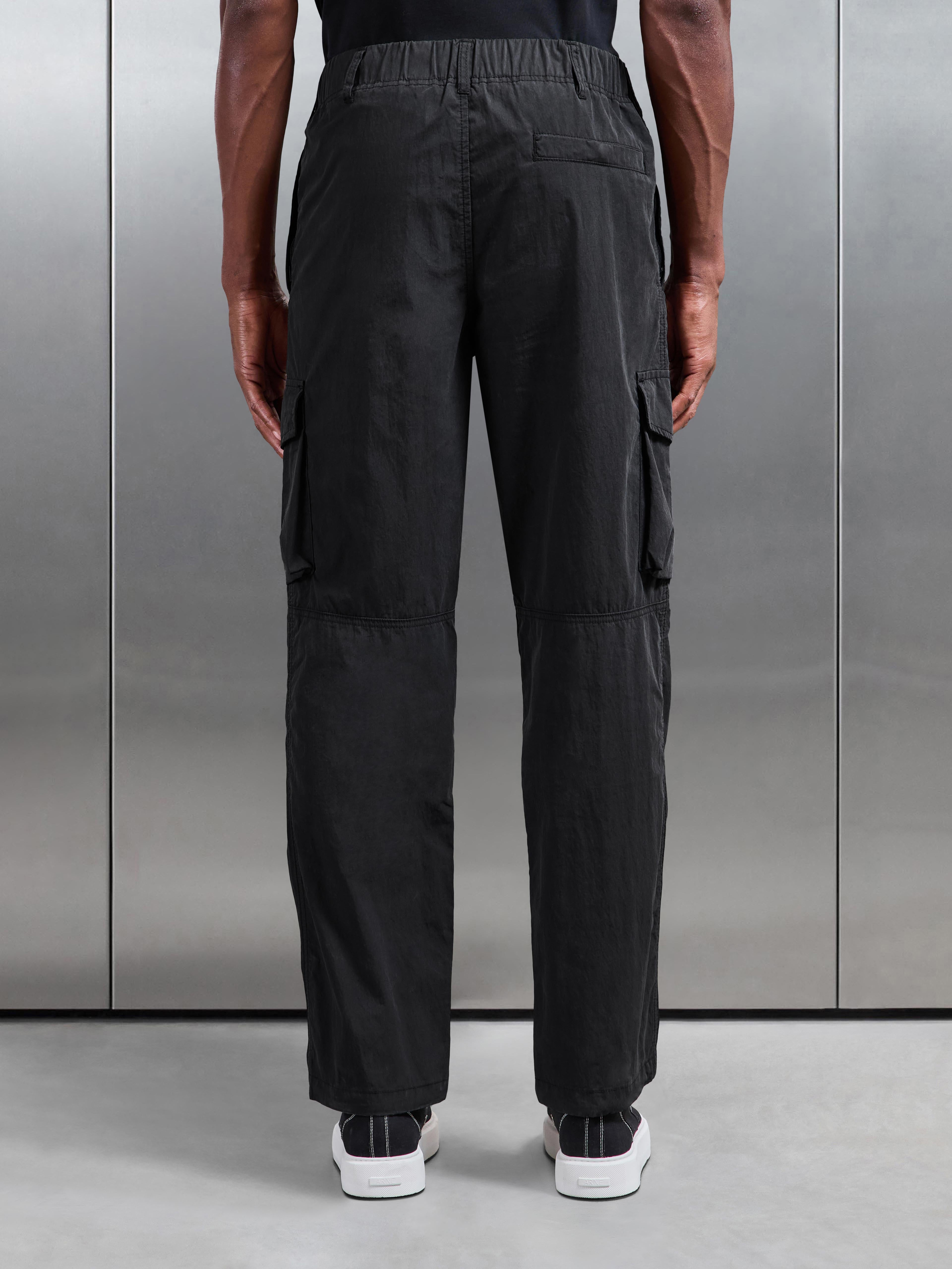 Parachute Cargo Pant in Black