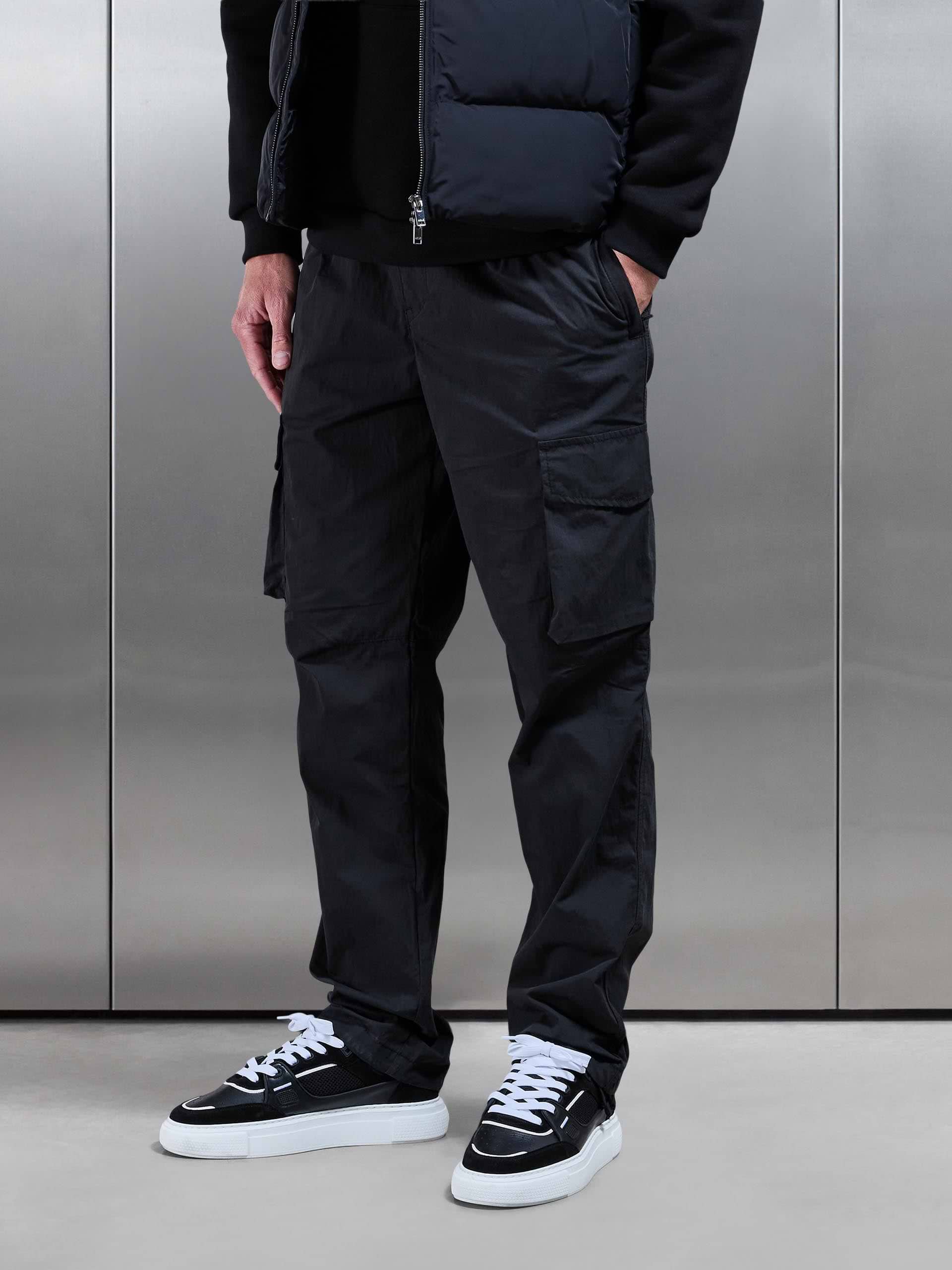 Parachute Cargo Pant in Black