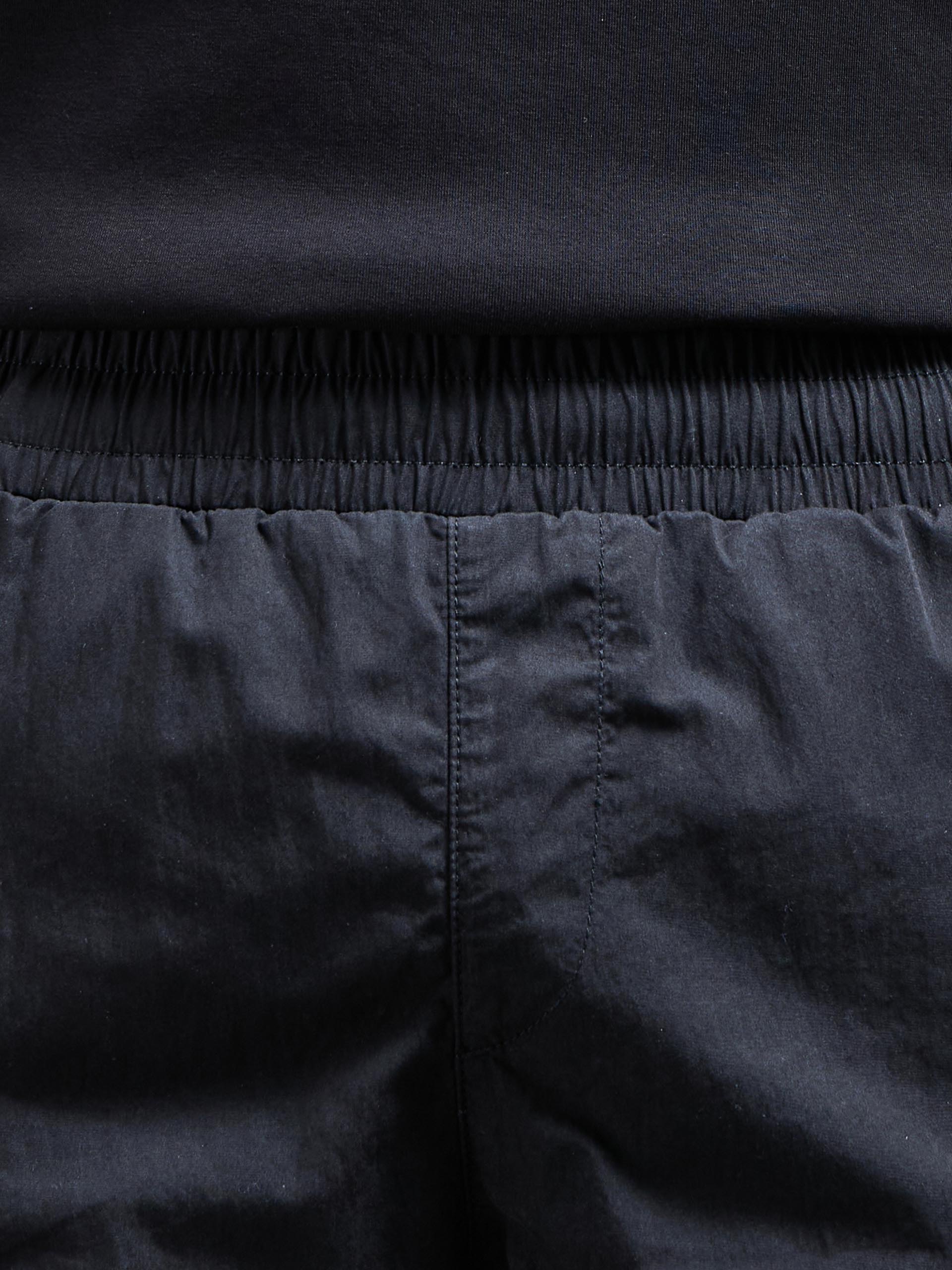 Parachute Nylon Cargo Short in Black