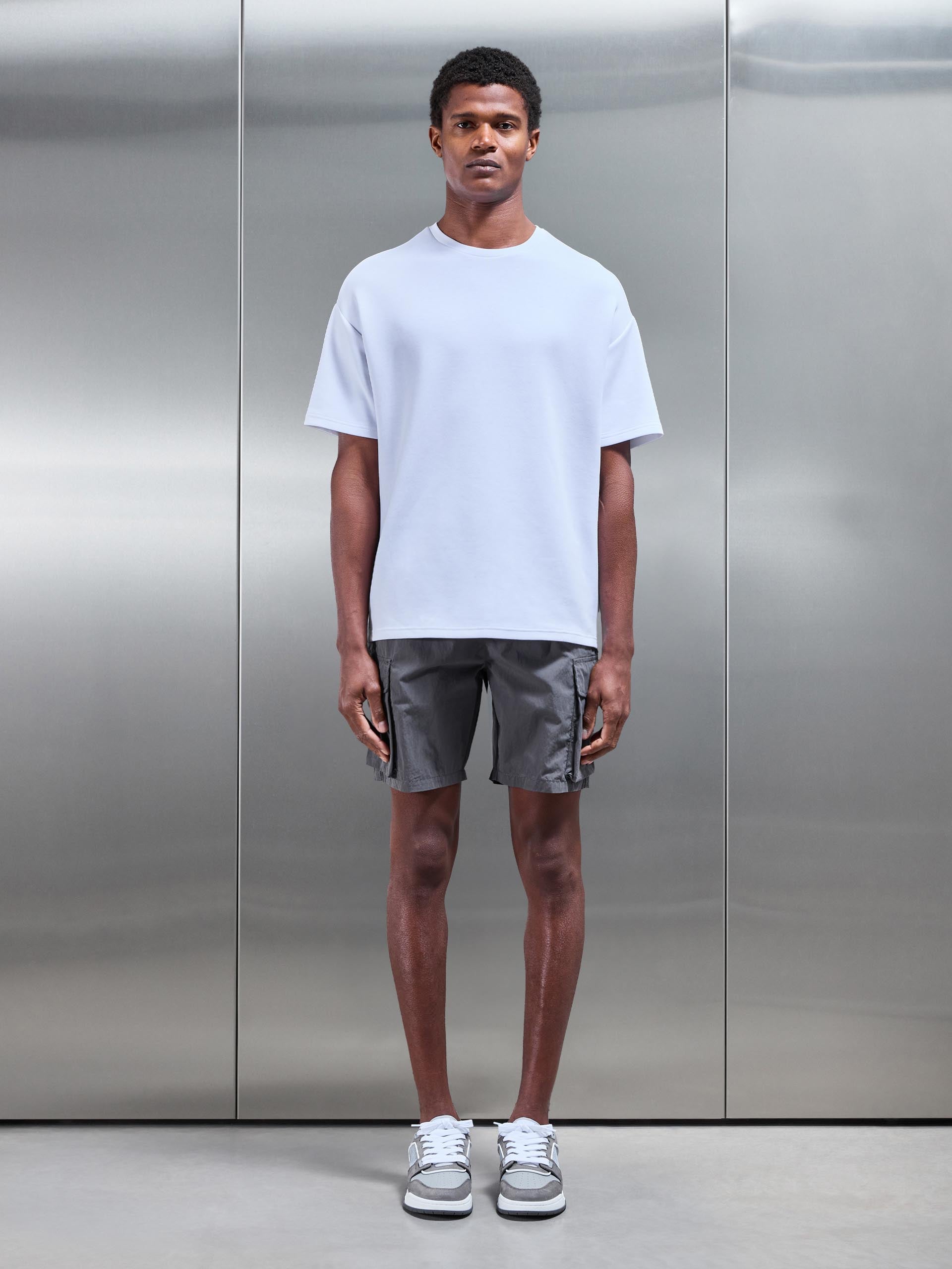 Parachute Nylon Cargo Short in Grey
