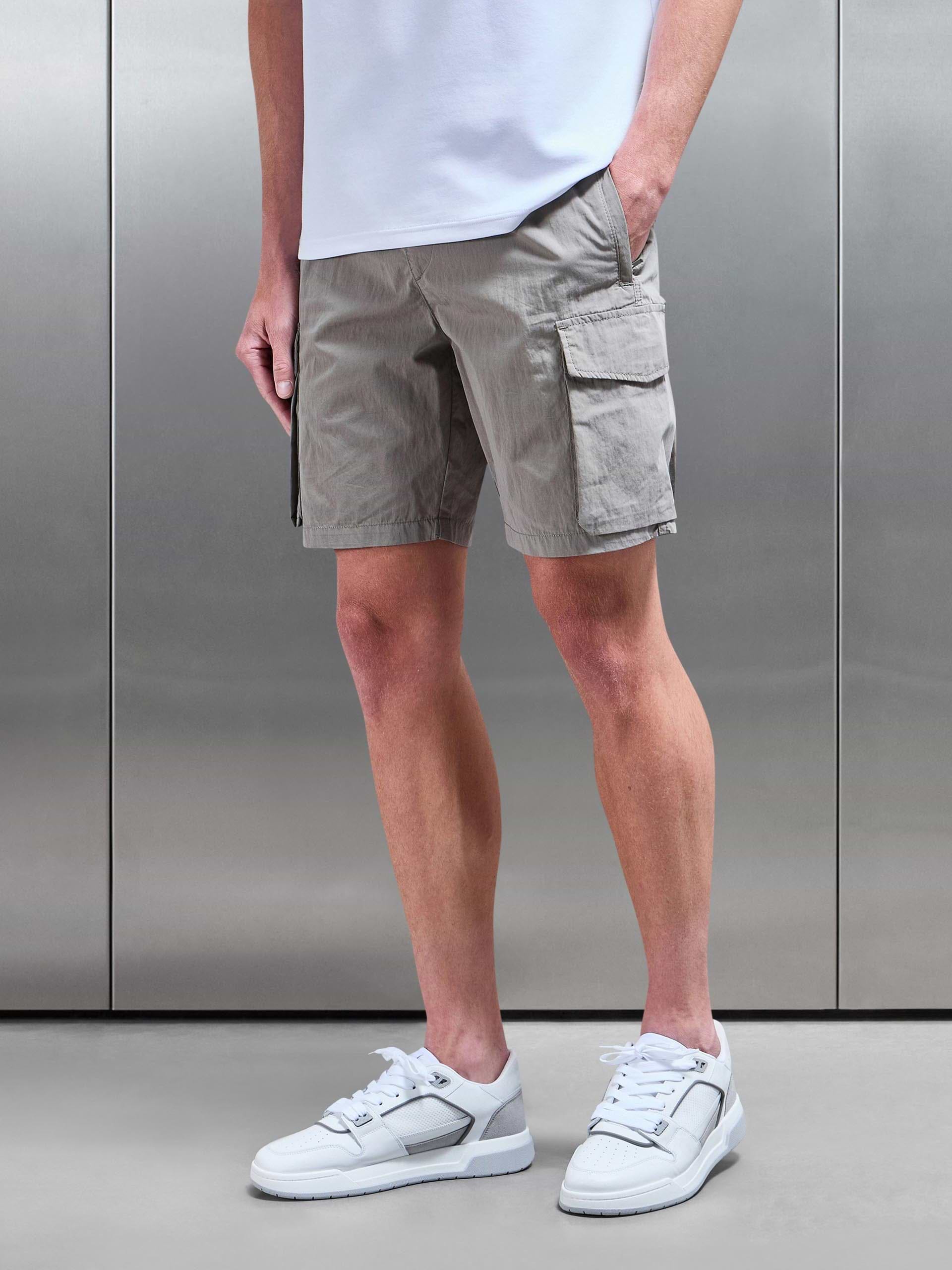 Parachute Nylon Cargo Short in Olive