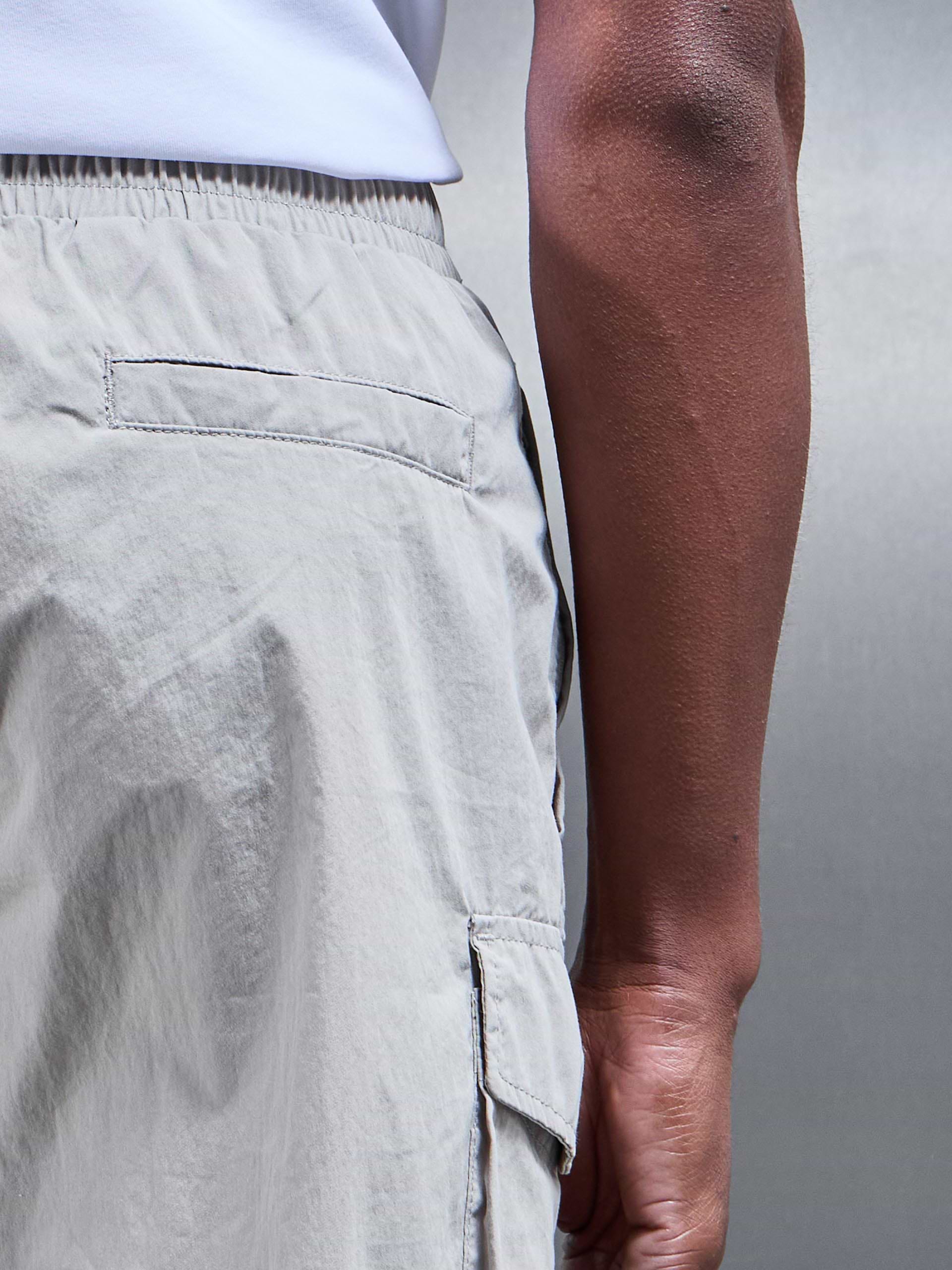 Parachute Nylon Cargo Short in Stone
