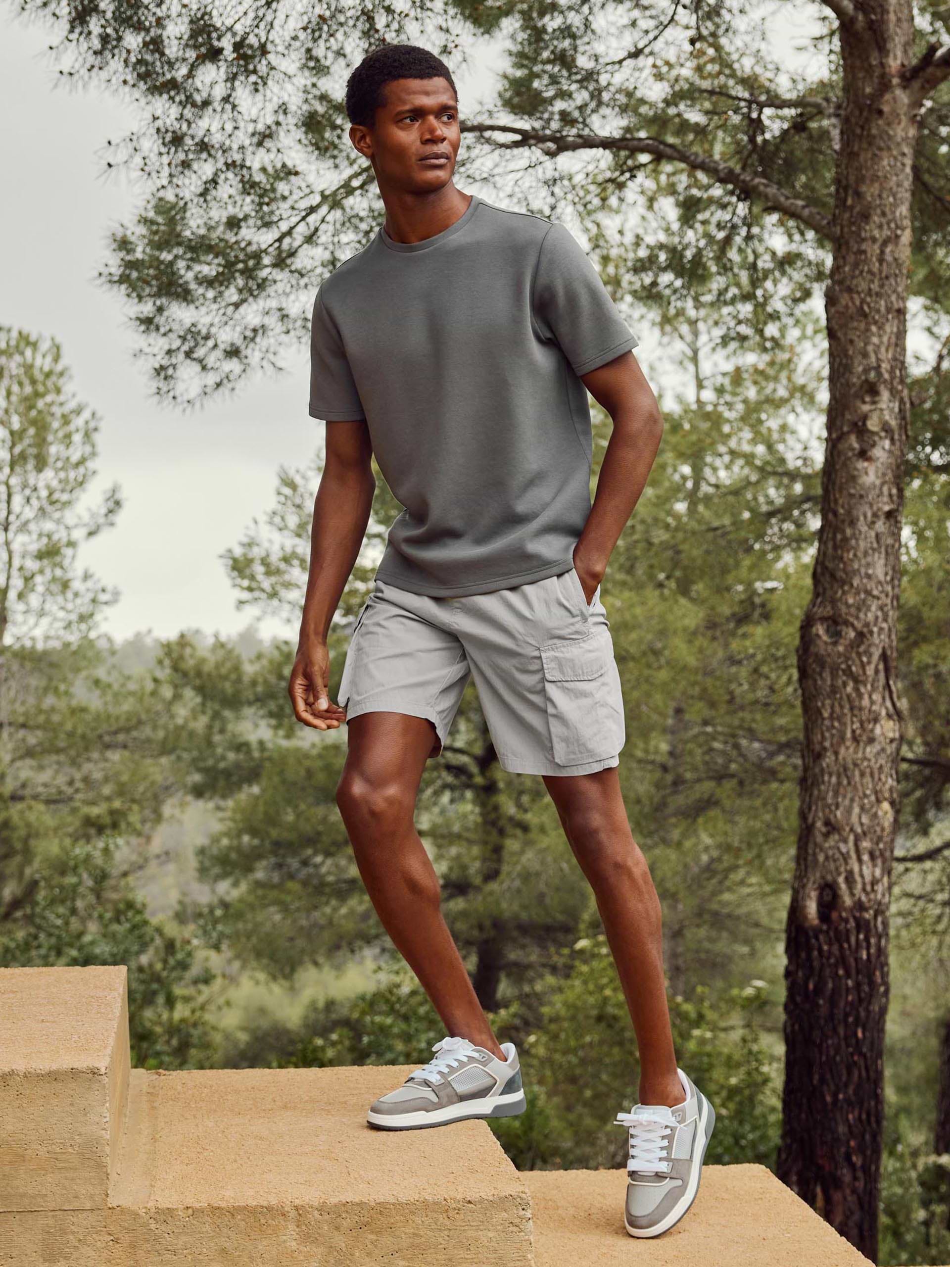 Parachute Nylon Cargo Short in Stone