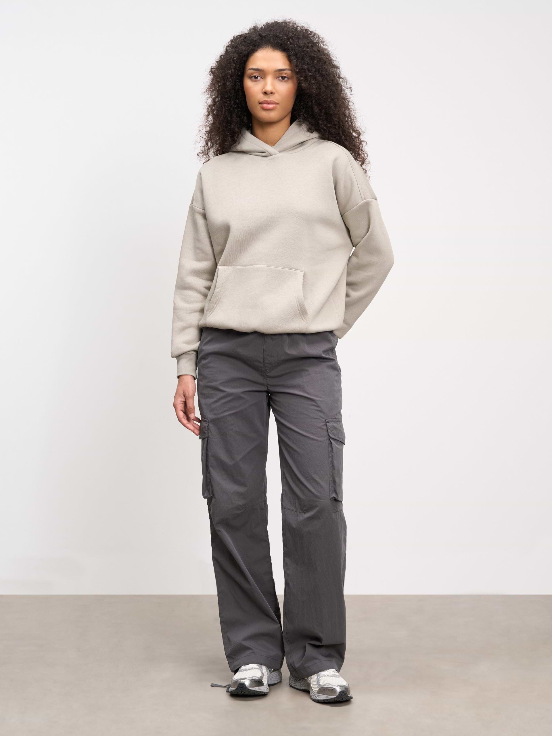 Womens Parachute Cargo Pant in Grey