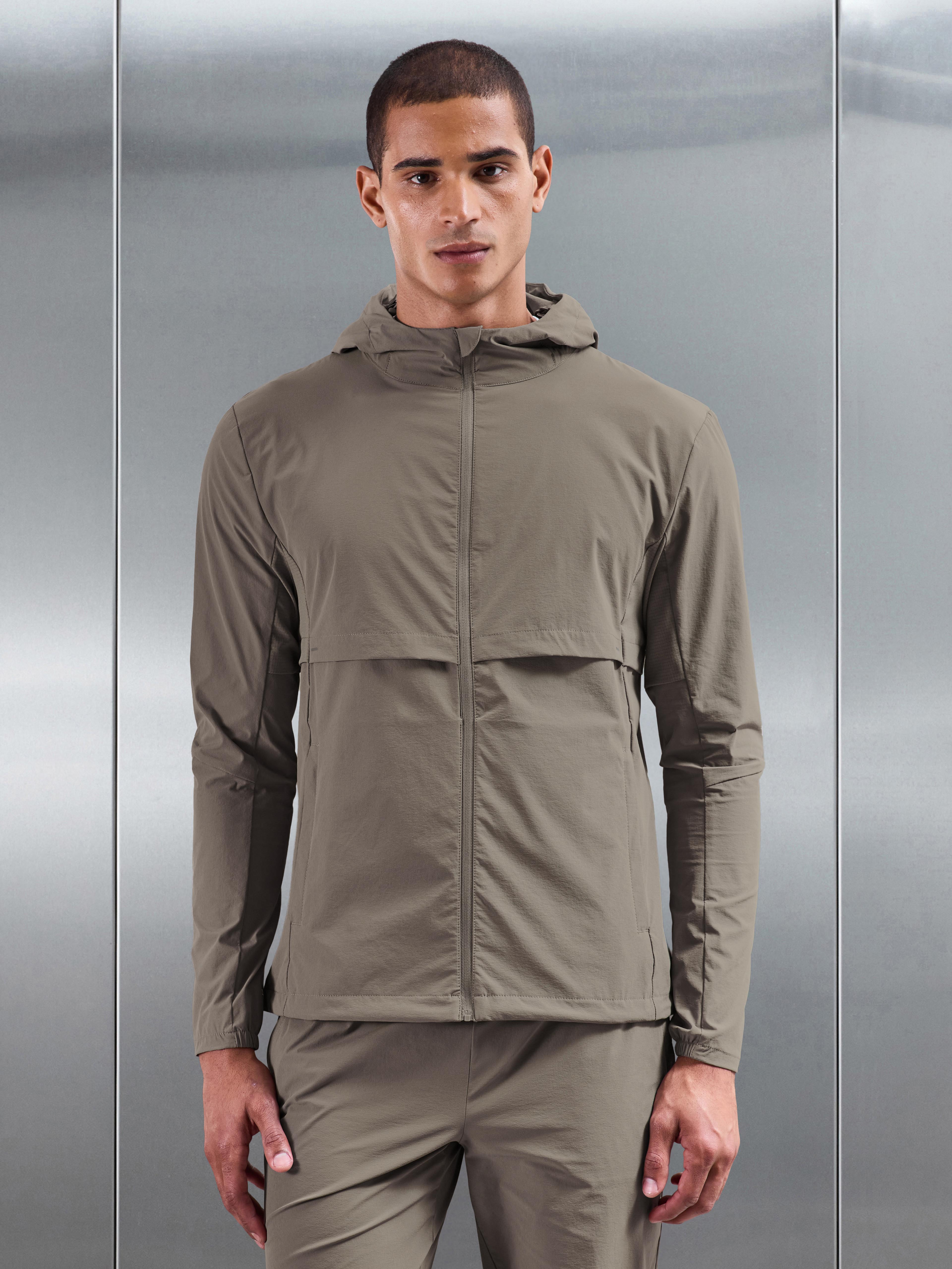 Performance Windbreaker in Taupe