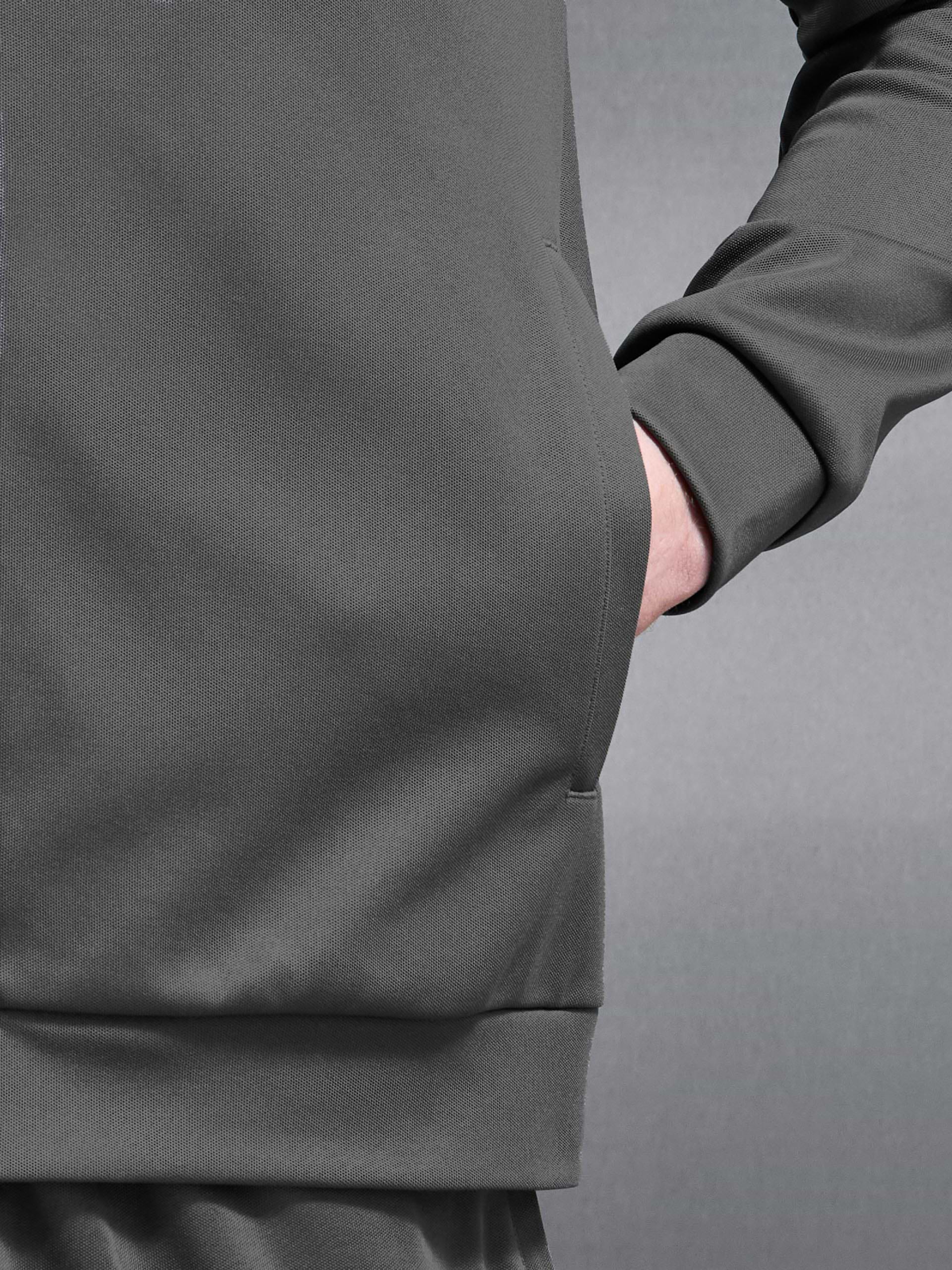 Piping Track Jacket in Grey