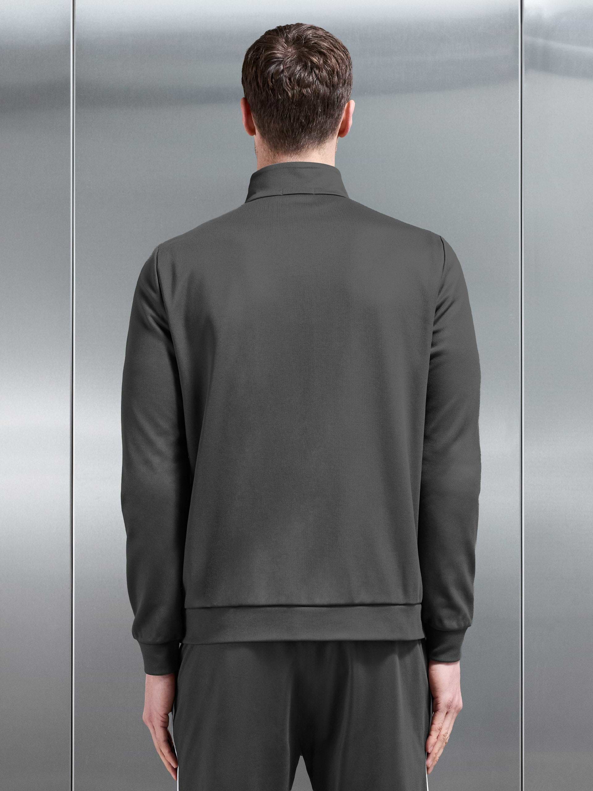Piping Track Jacket in Grey