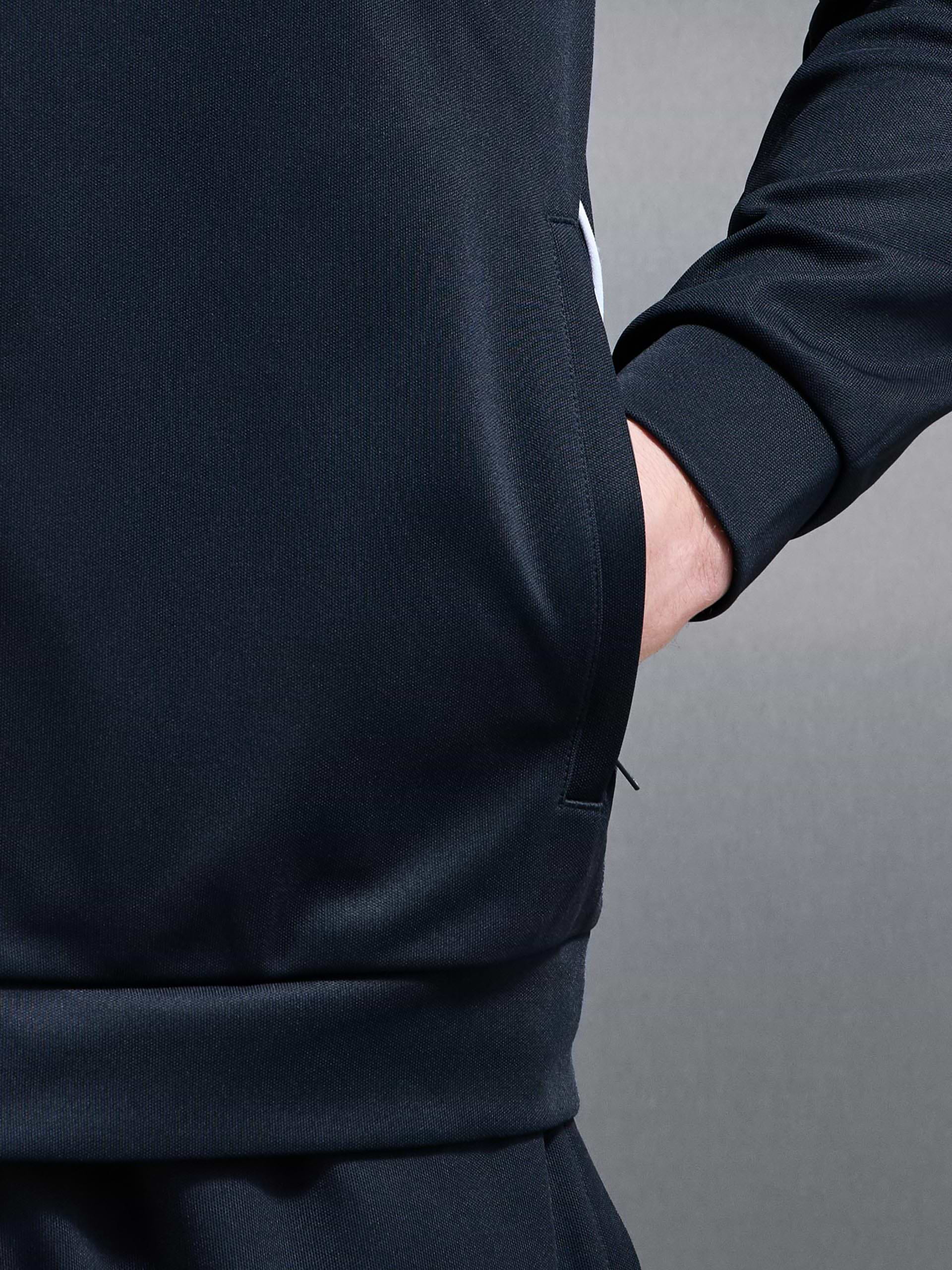 Piping Track Jacket in Navy
