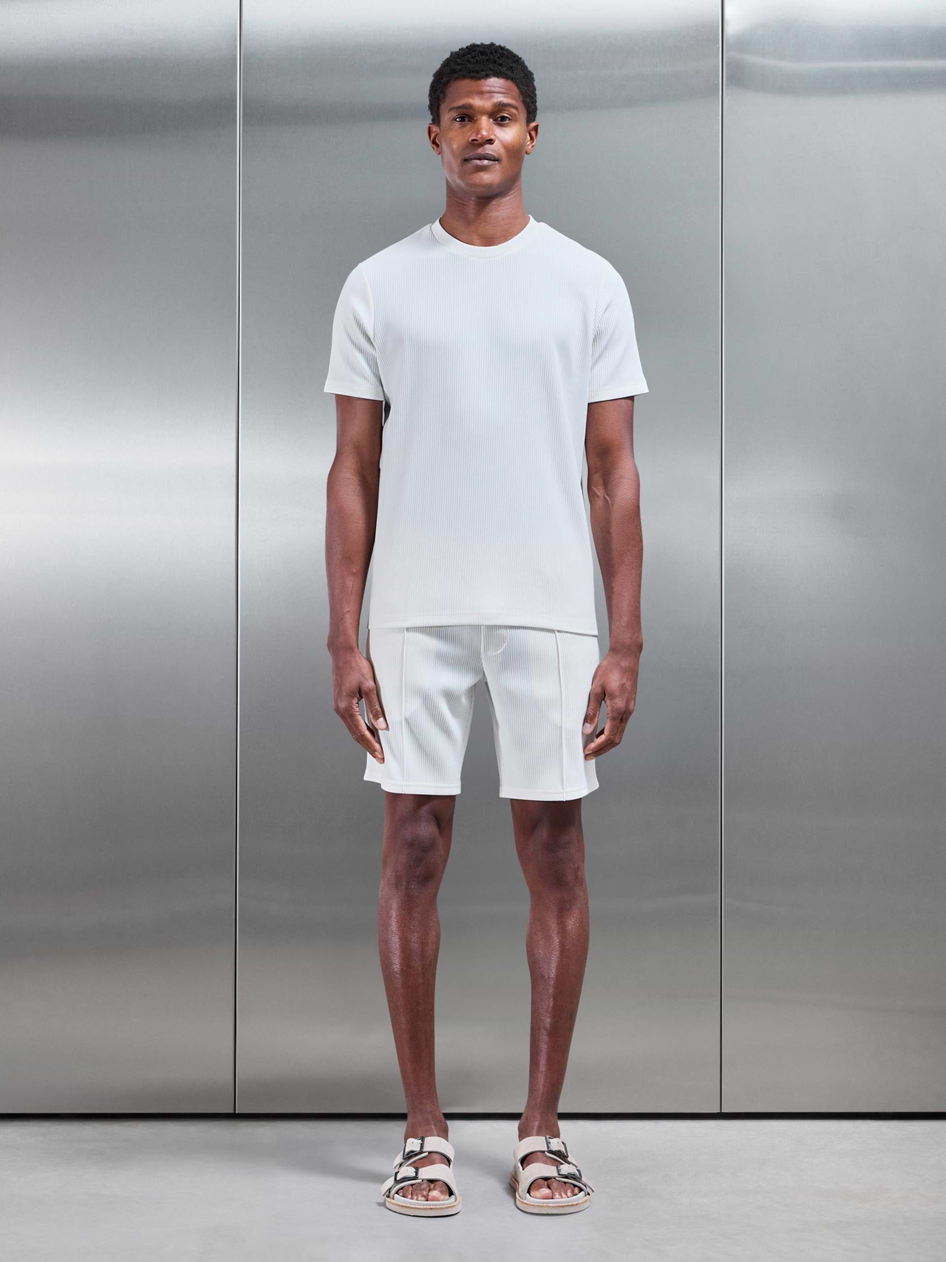 Pleated Short in Ecru