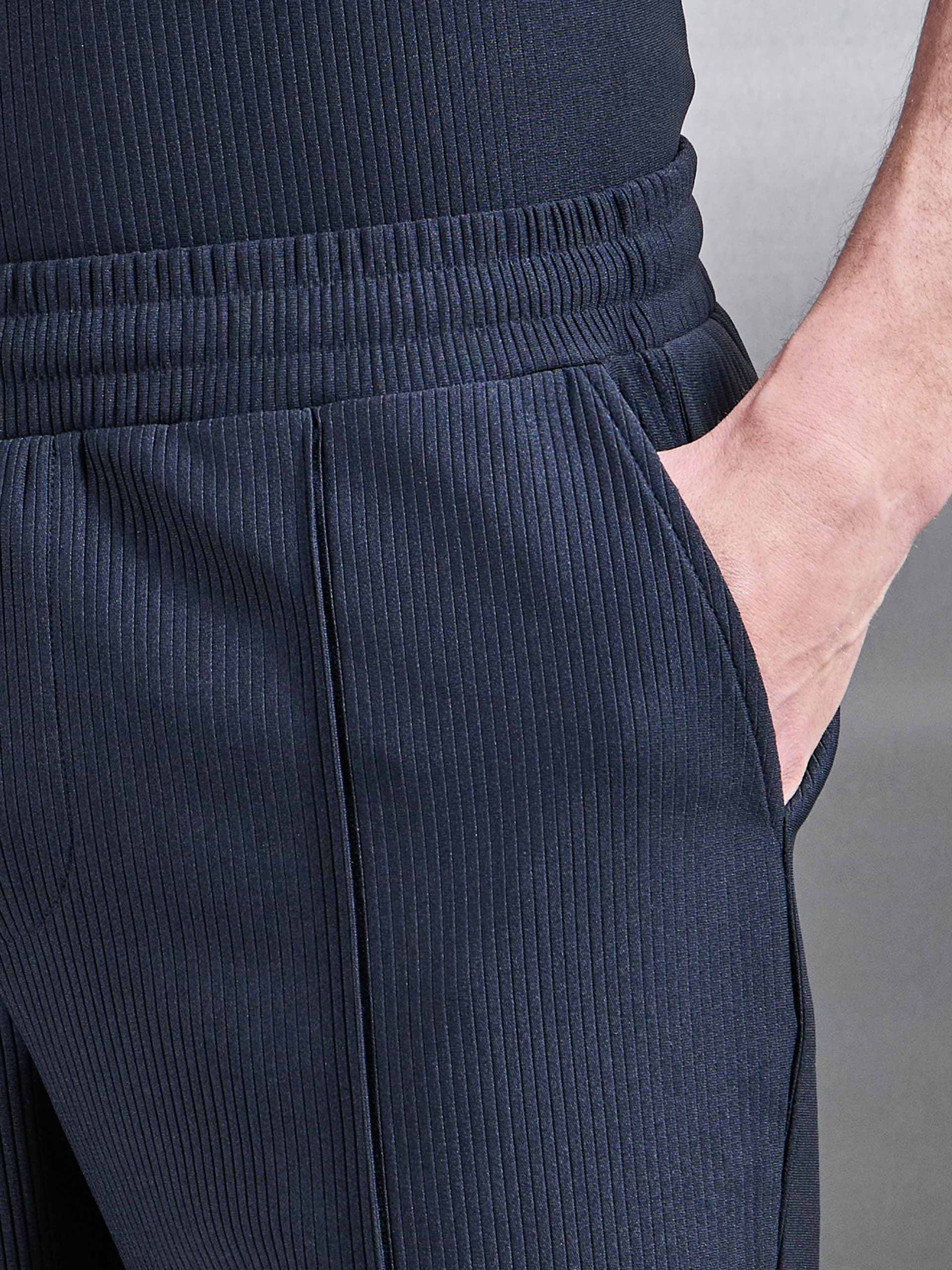 Pleated Short in Navy